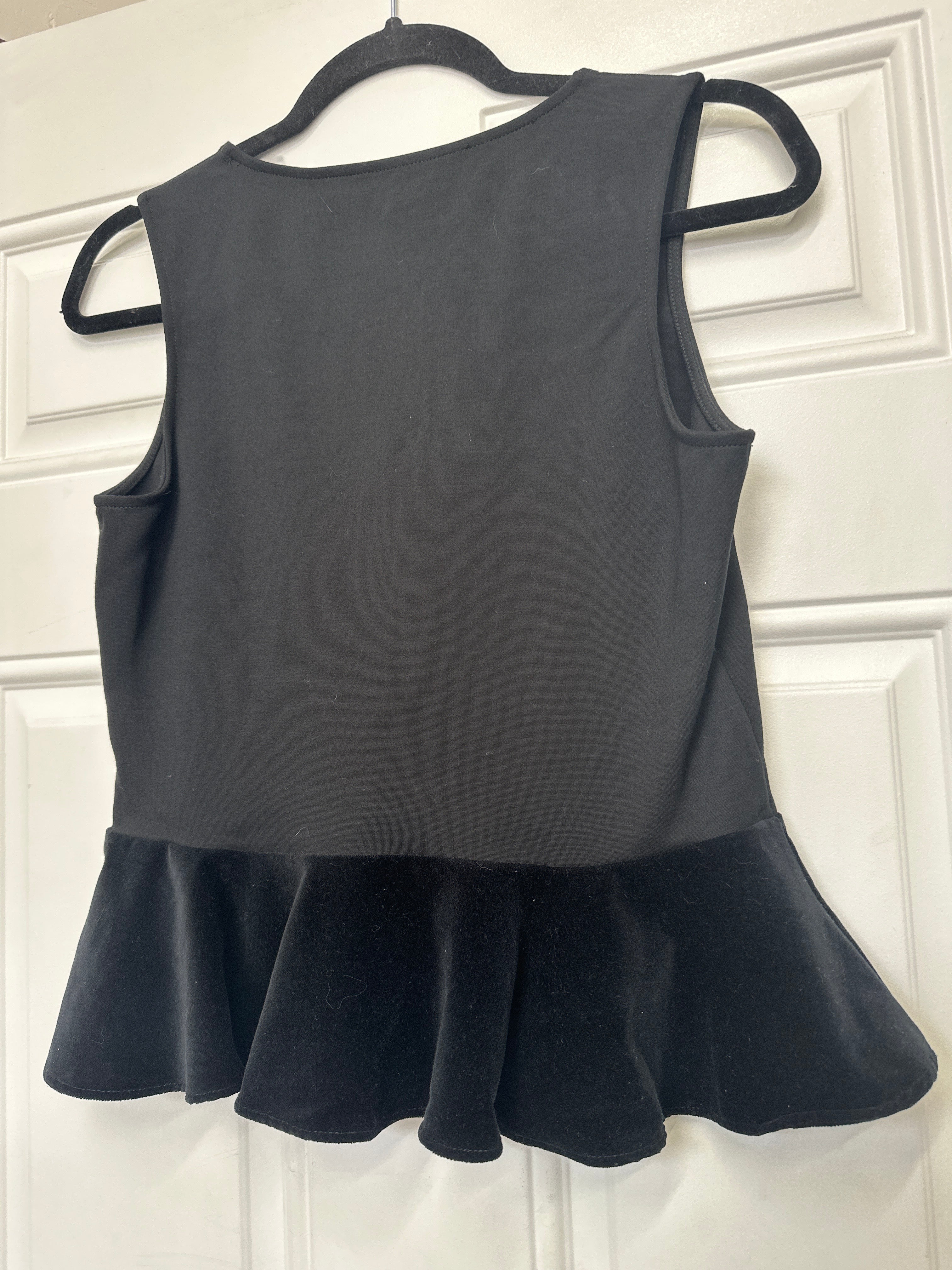 J. Crew Velvet Peplum Top- XS