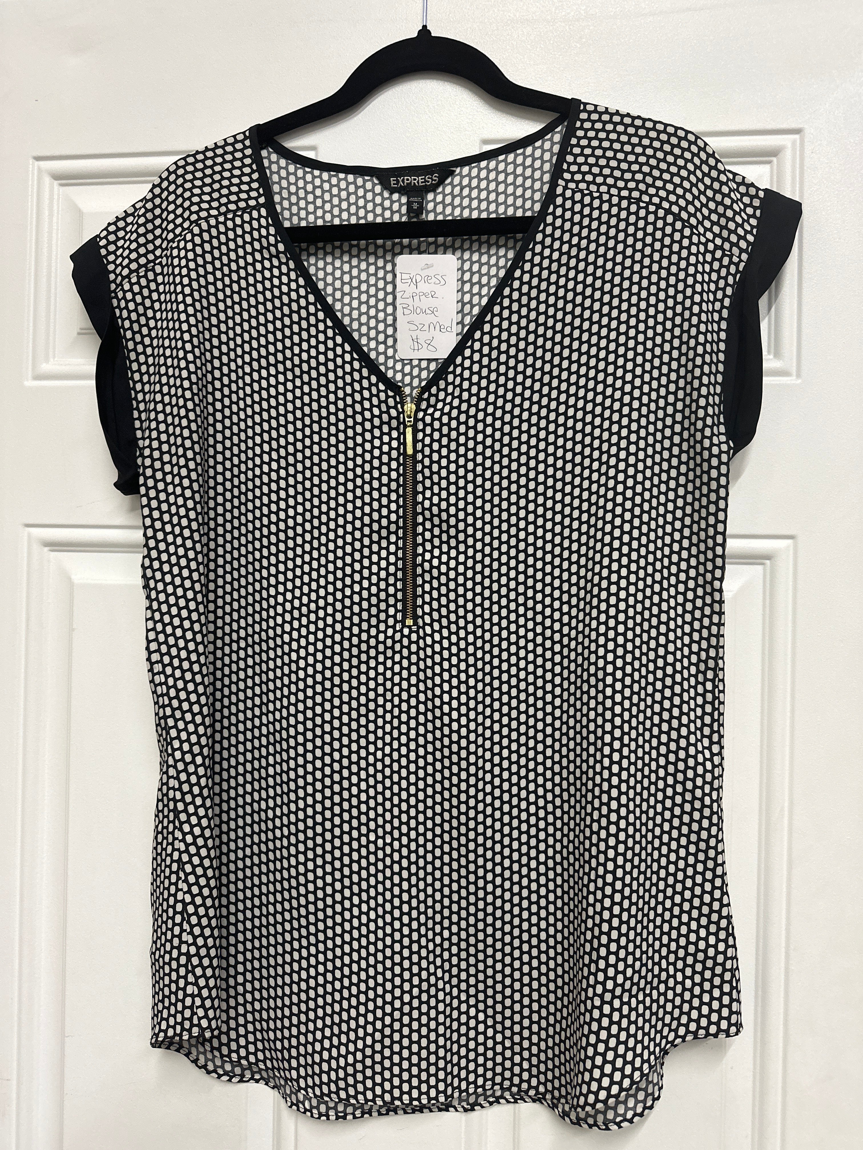 Express Zipper Blouse-Med