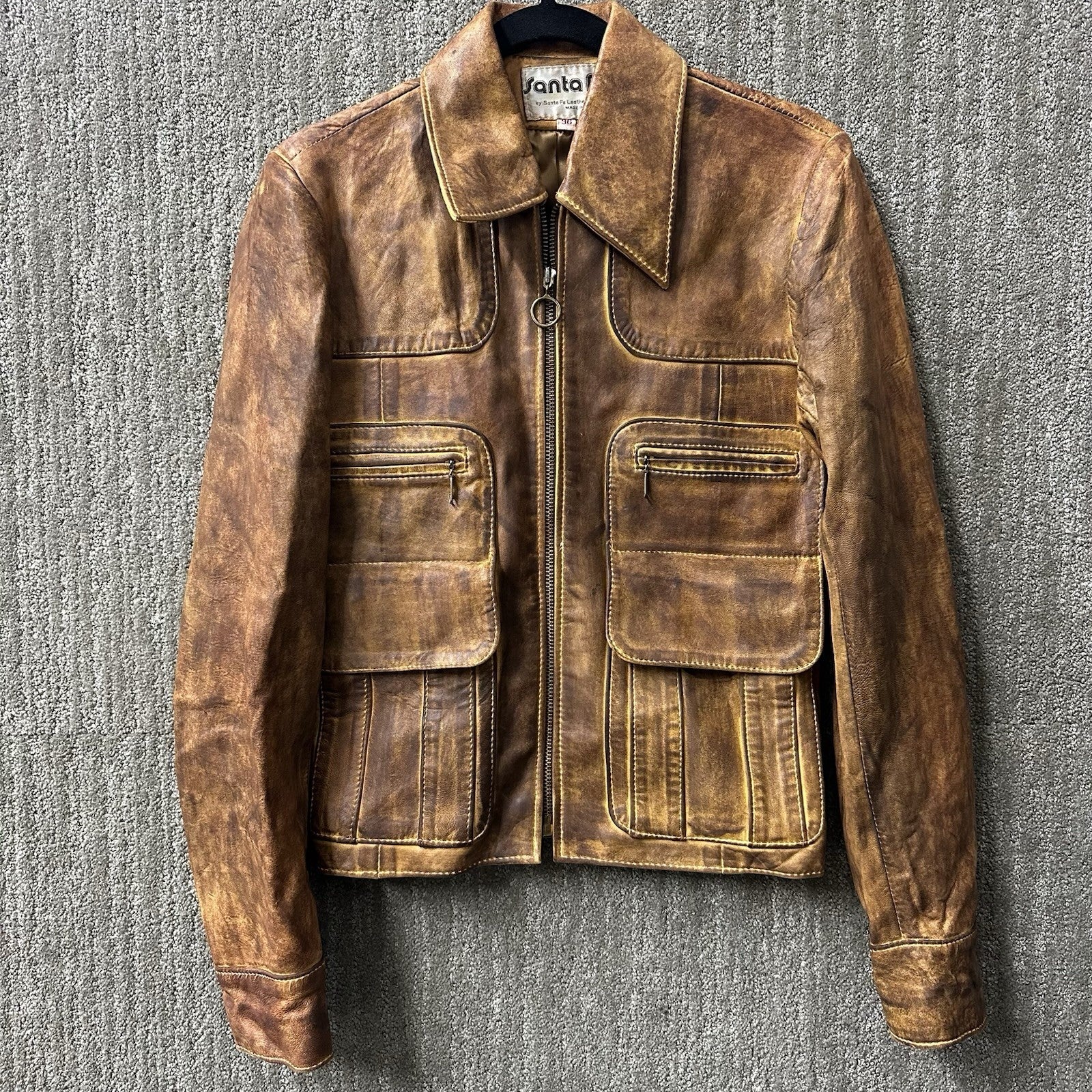 Women’s Santa Fe Leather Compay Jacket Size 36 Made In USA 0088