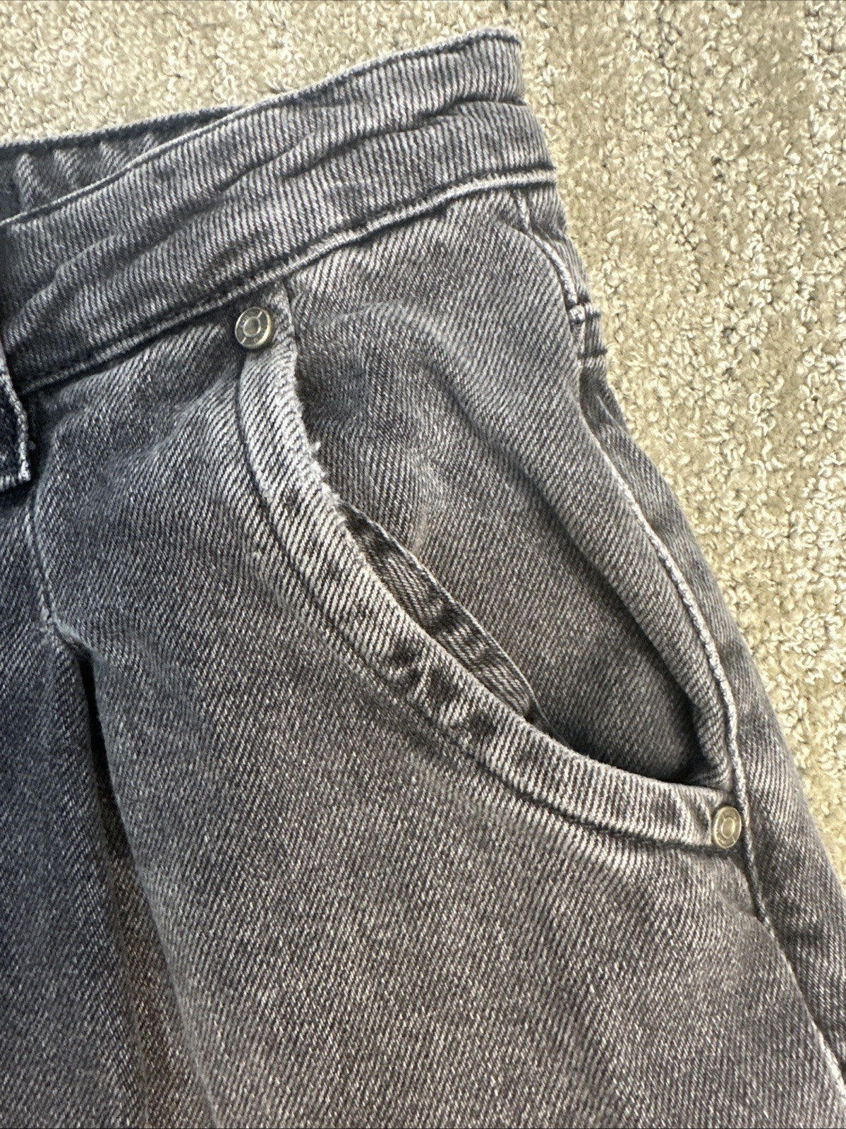 Women’s Black-Grey Zara Jean Pants Size US 0/25 Balloon Style (5.0)