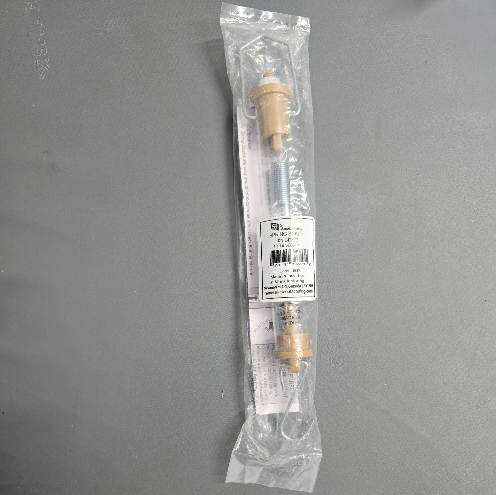 SI Manufacturing Beige Spring Scale 10N Part #SI 39620 6C