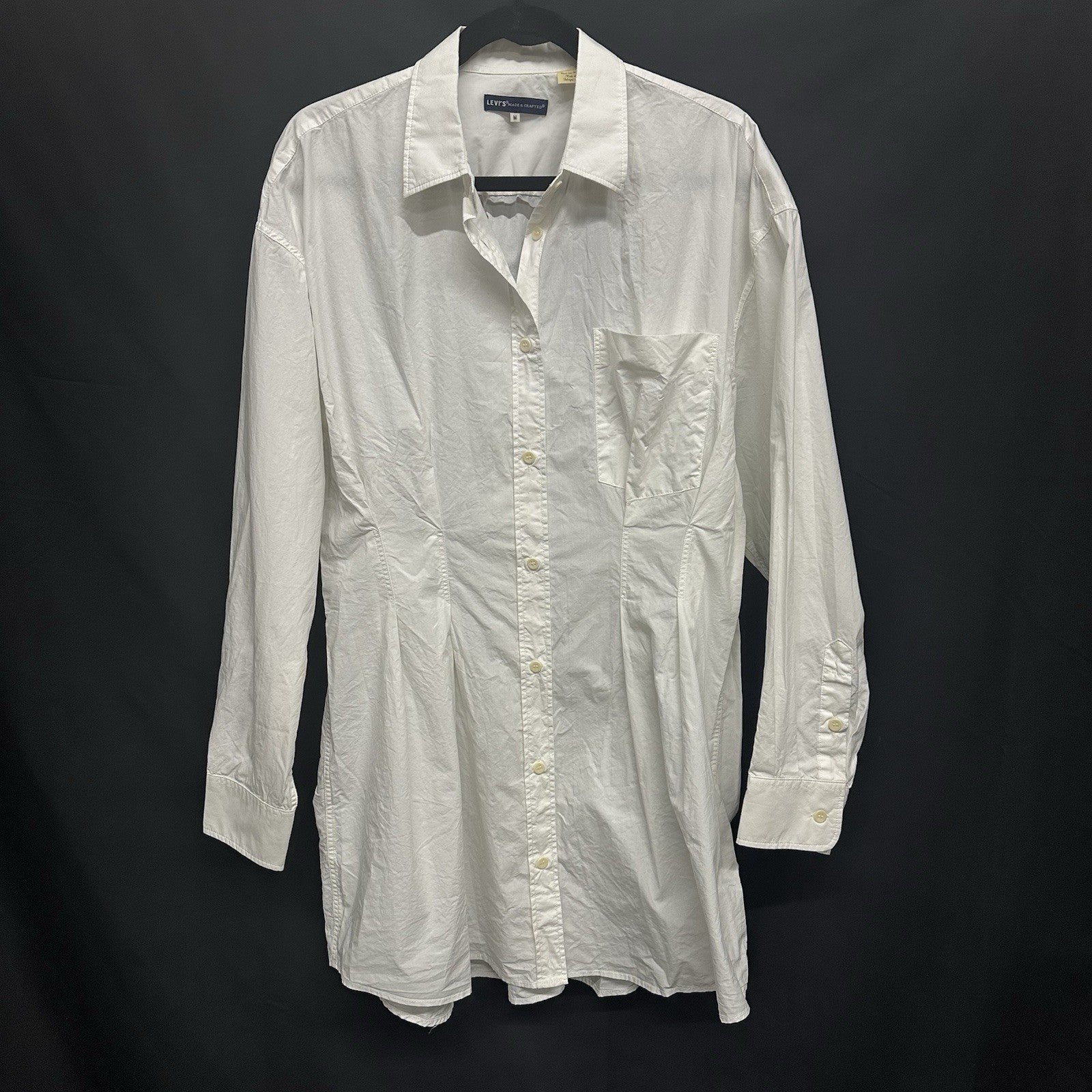 NWT Women's LEVI'S MADE & CRAFTED Dad Shirtdress Minidress Size M 100% Cotton