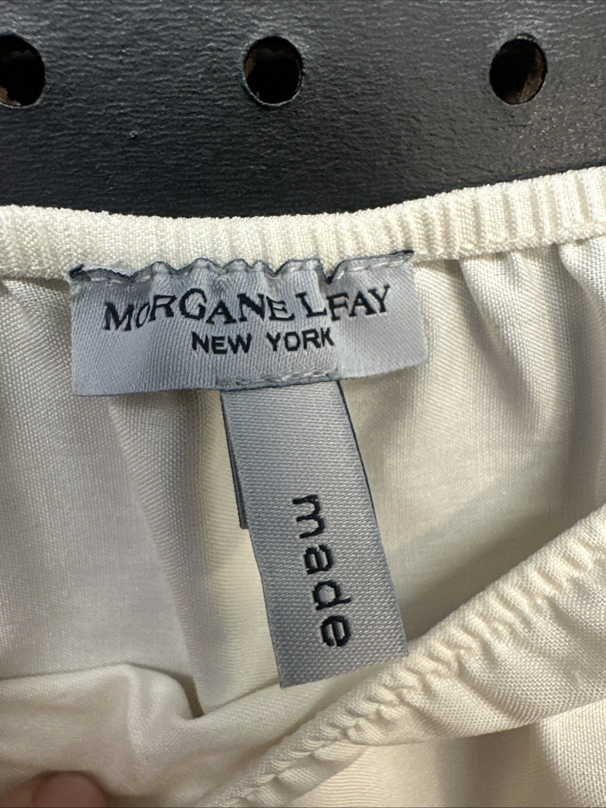 Morgane Le Fay New York 100% Silk Ivory Slip Skirt Women’s Small Minimalist Cut