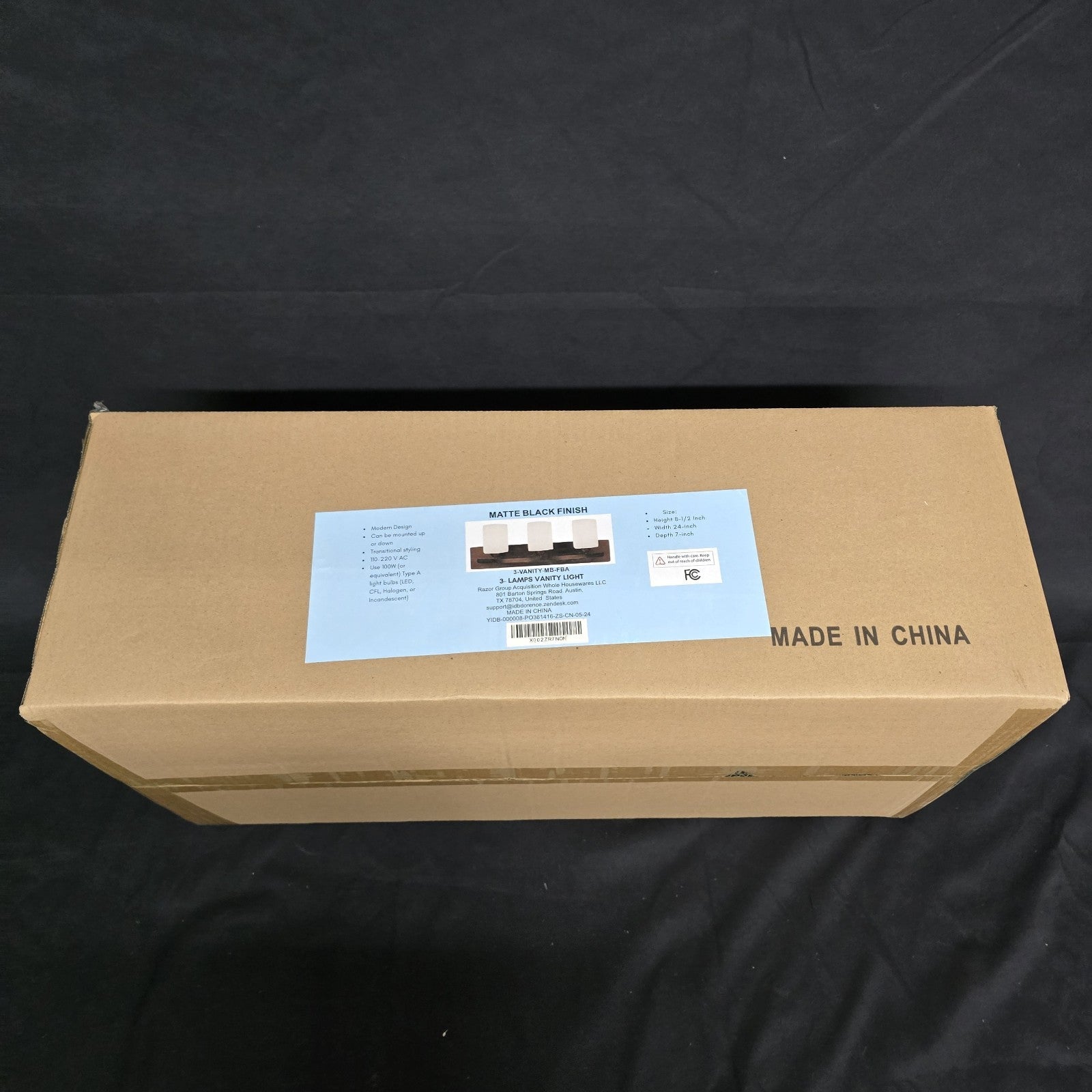 Bathroom Light Fixtures - Oil-Rubbed Matte Black Vanity Lights with Modern