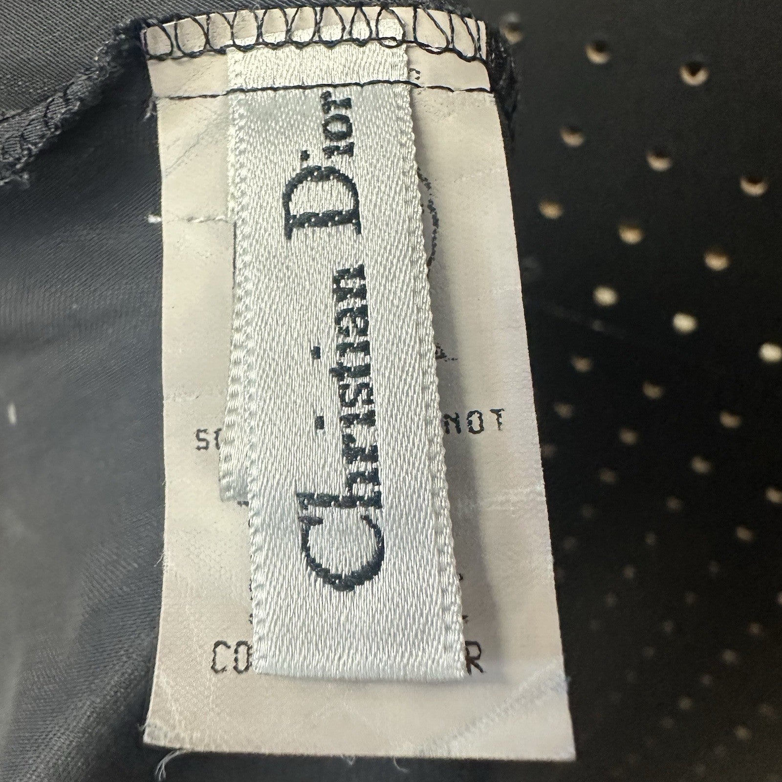 Vintage Christian Dior Black Lace Half Slip Large Union Label USA Made (105)