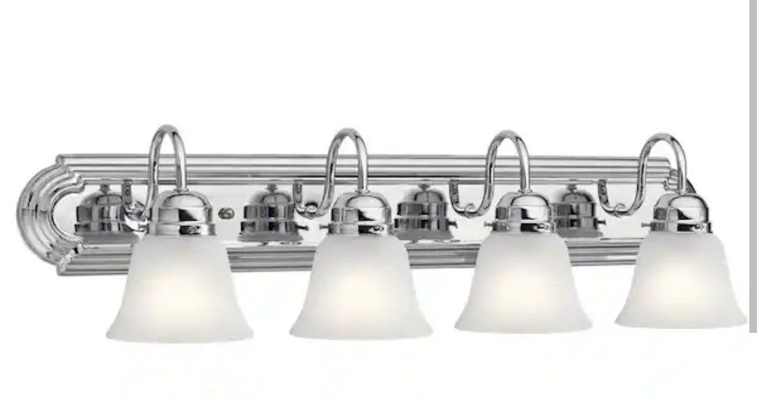 KICHLER Independence 36 in. 5-Light Chrome Traditional Bathroom Vanity Light 19A