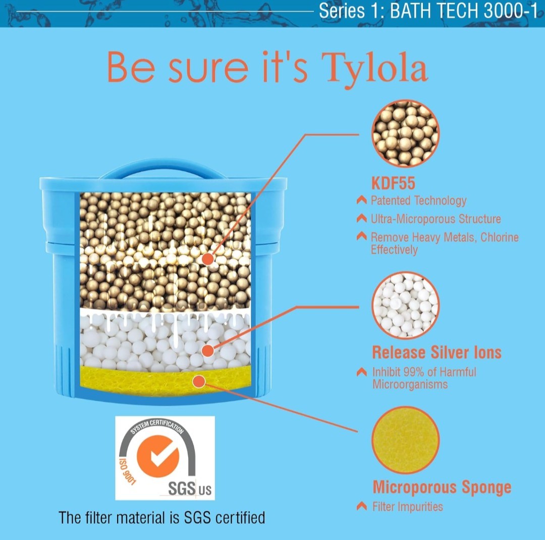 Bathtub Filter for Tub Faucet, Removes Chlorine & Heavy Metals, Tech 3000-1, 18C