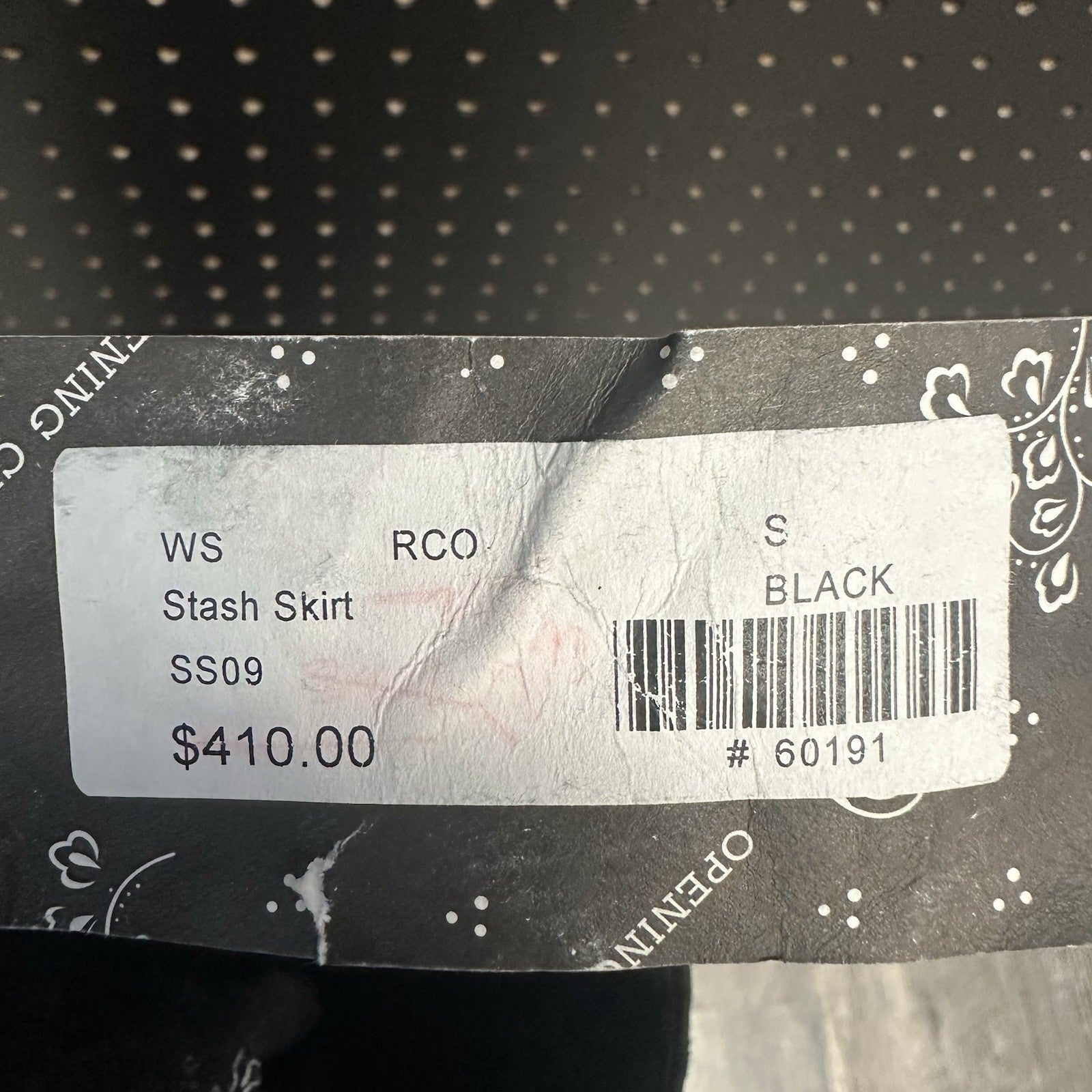 Rachel Comey Women’s Embossed Flare Black Skirt 2002 Y2K NWT $410