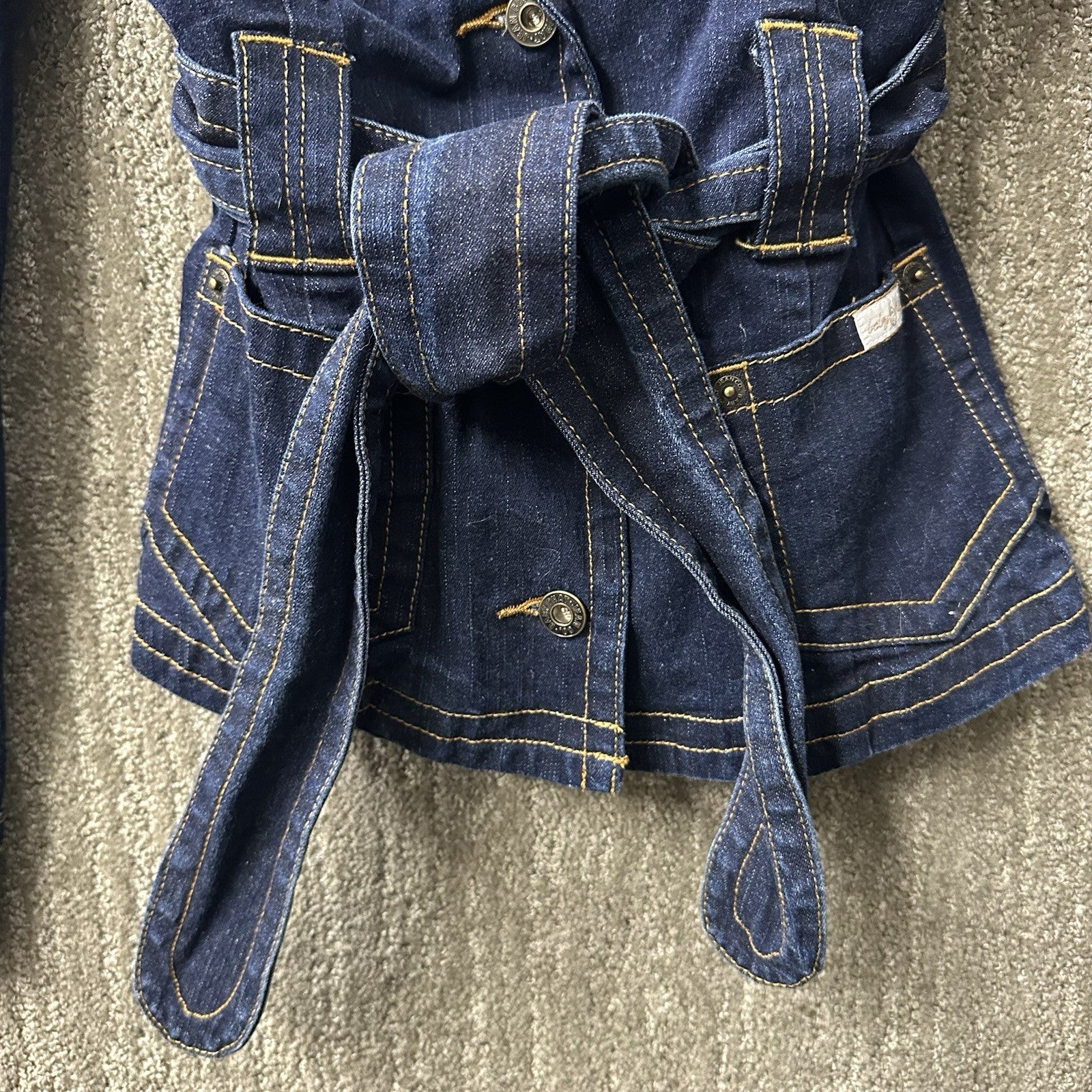 NWT Vintage Baby Phat Stretch Blue Jean Jacket Y2K Size Medium 0092