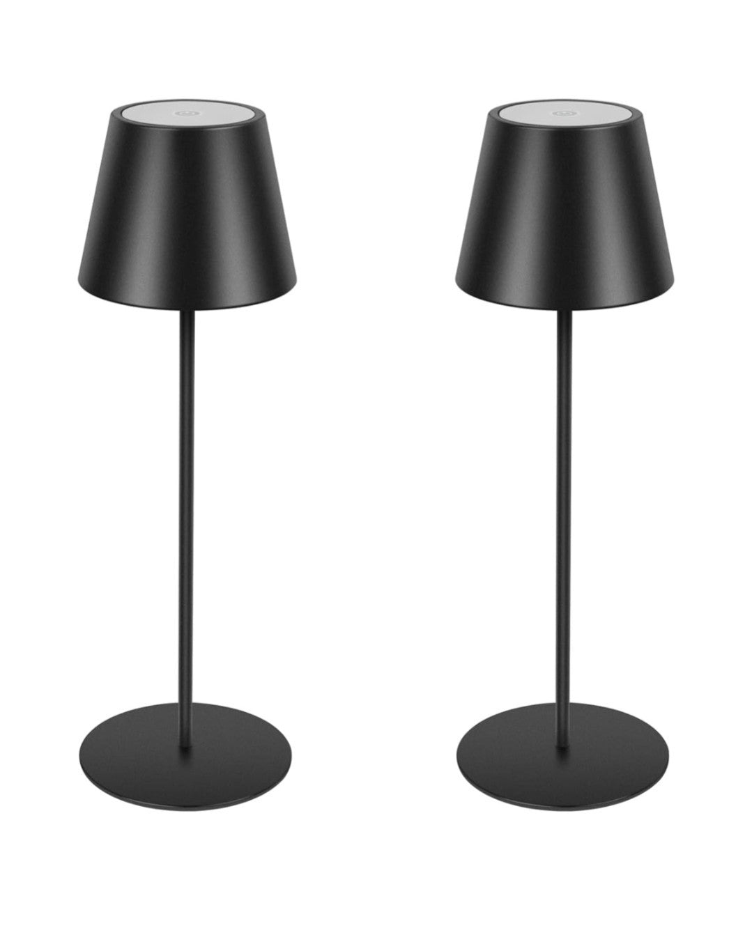 2-Pack sunzone Cordless Table Lamp Rechargeable Black 4000mAh Battery LED RGB 5C