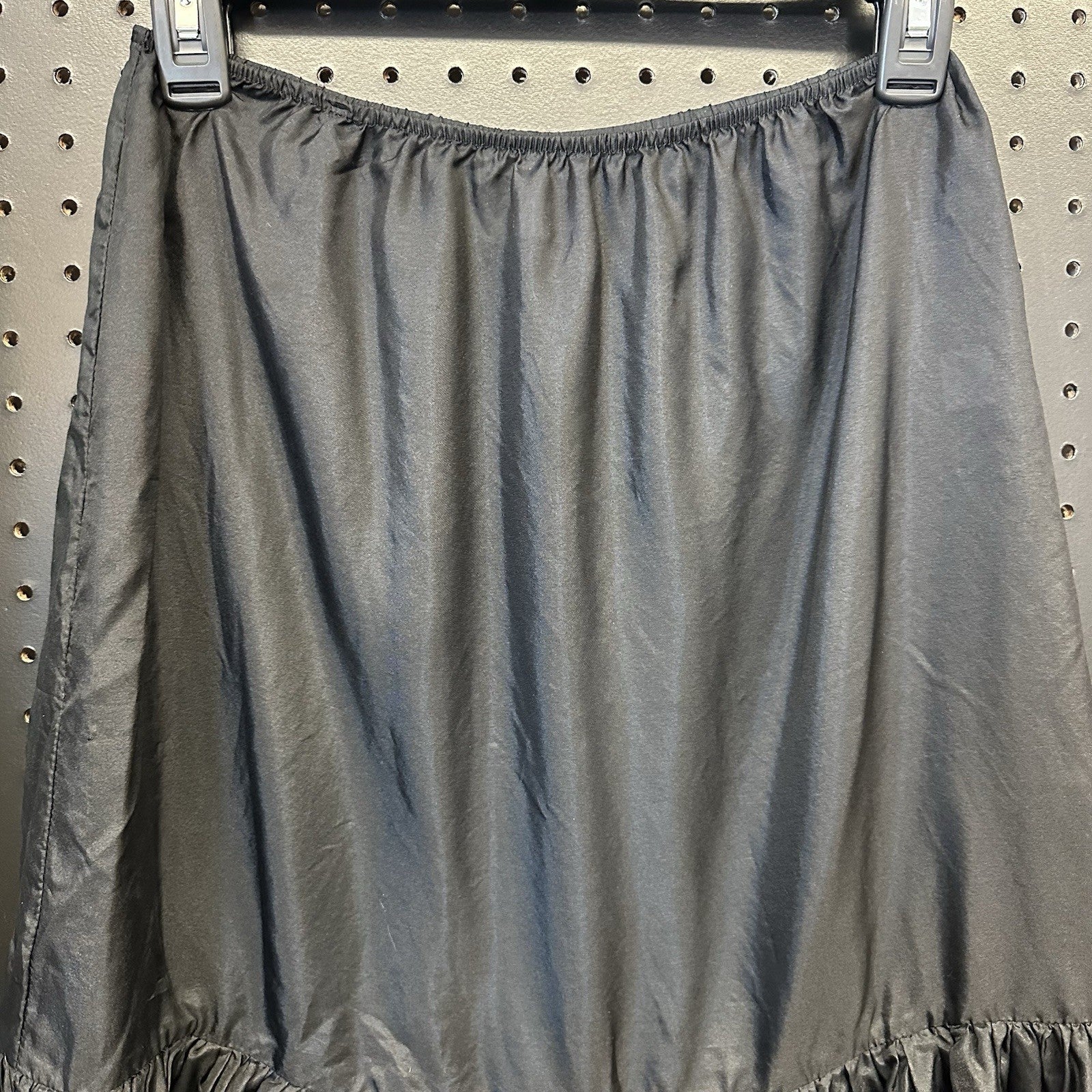 Morgan Le Fay Half Slip Waist Slip Underskirt Black 100% Silk Small (103)