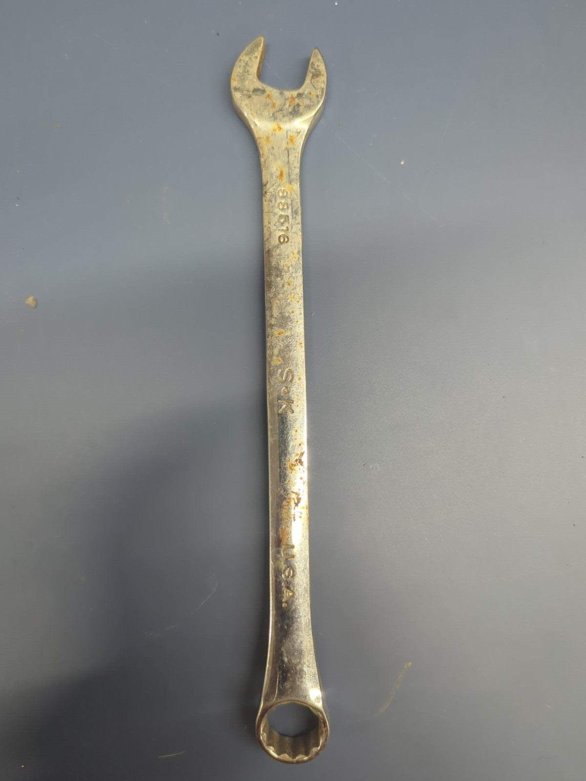 SK Tools - 16 mm 12 Point Metric Long Combination Chrome Wrench - 88516 (8c)