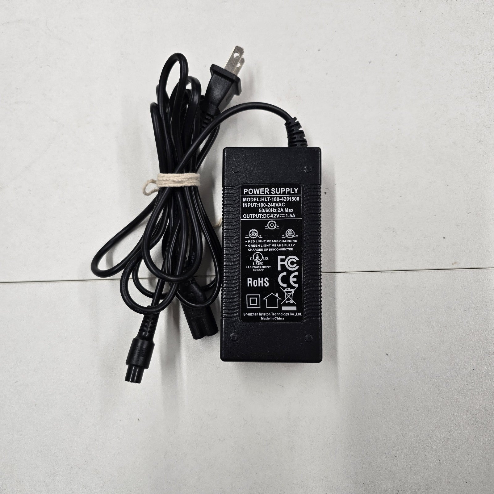 42V 1.5A AC Adapter HLT-180-4201500 Electric Scooter Battery Charger