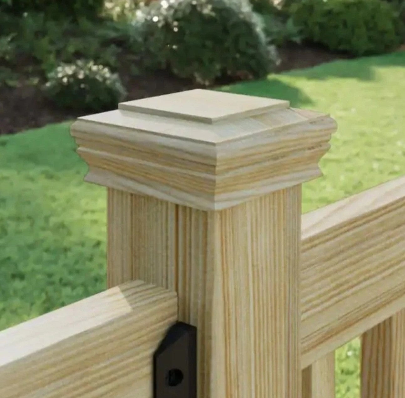 Newbury High Pyramid Pressure Treated Pine Post Cap 4" x 4"