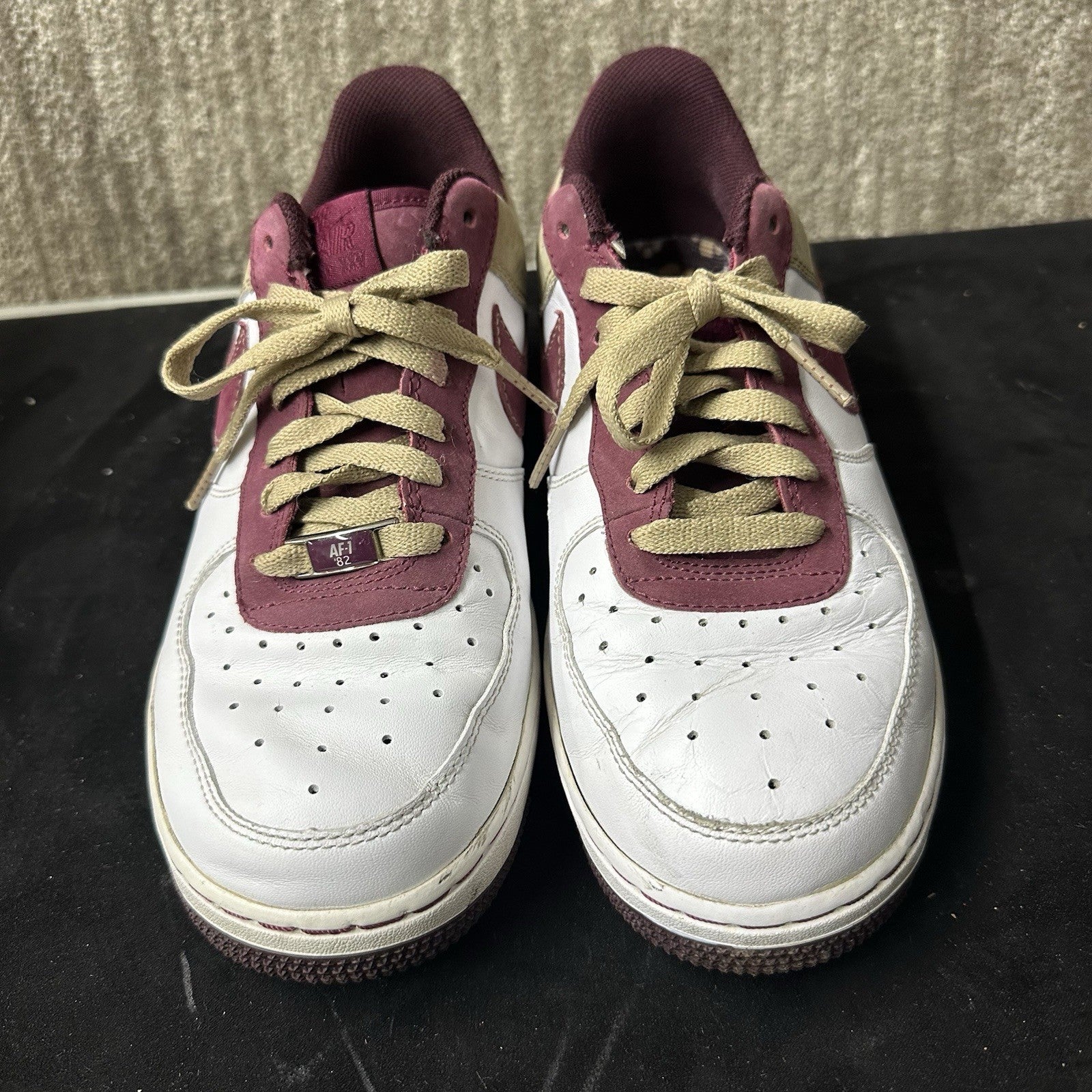 Nike Air Force 1 Low Men’s Size 8.5 White Burgundy | Floral Camo | 2007 OG (5d)