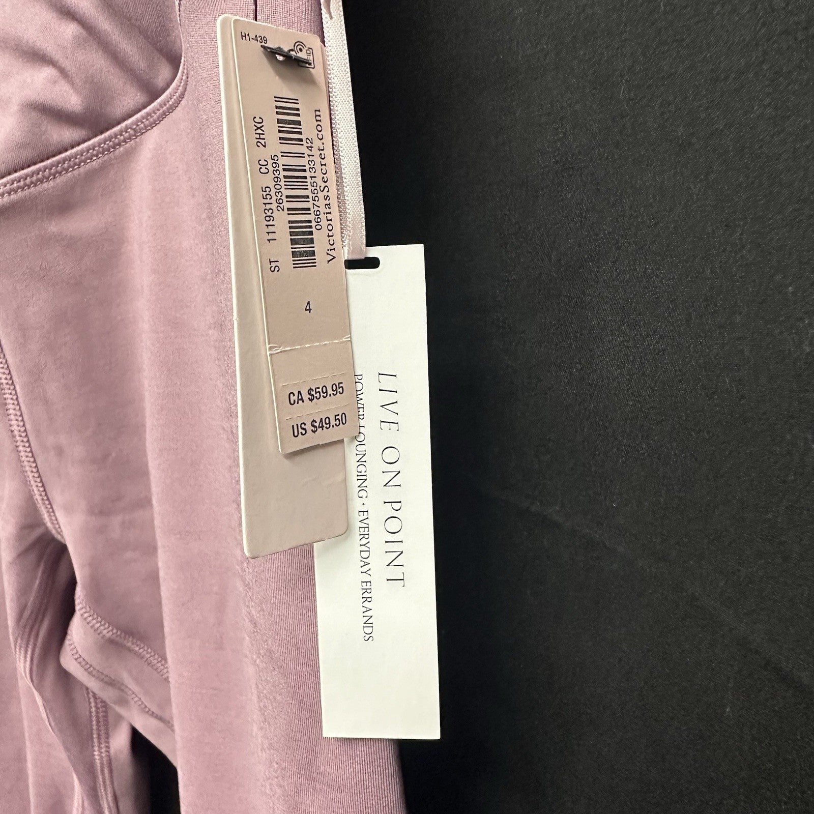 NWT Victoria’s Secret 7/8 Length Size 4 High Rise Leggings Light Purple 0079