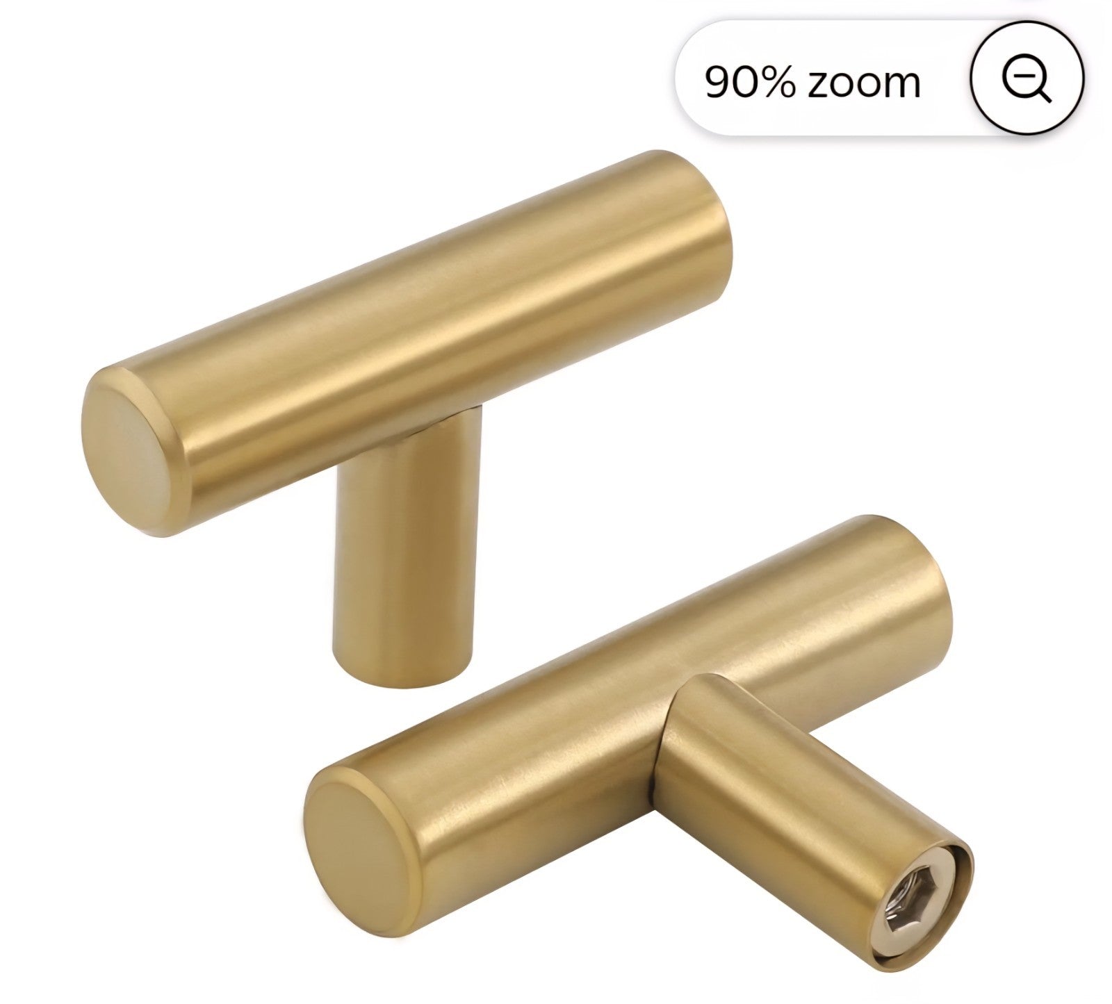 Goldenwarm 10 Pack Brushed Brass Cabinet Knobs Kitchen Cabinet Hardware Lot 7B