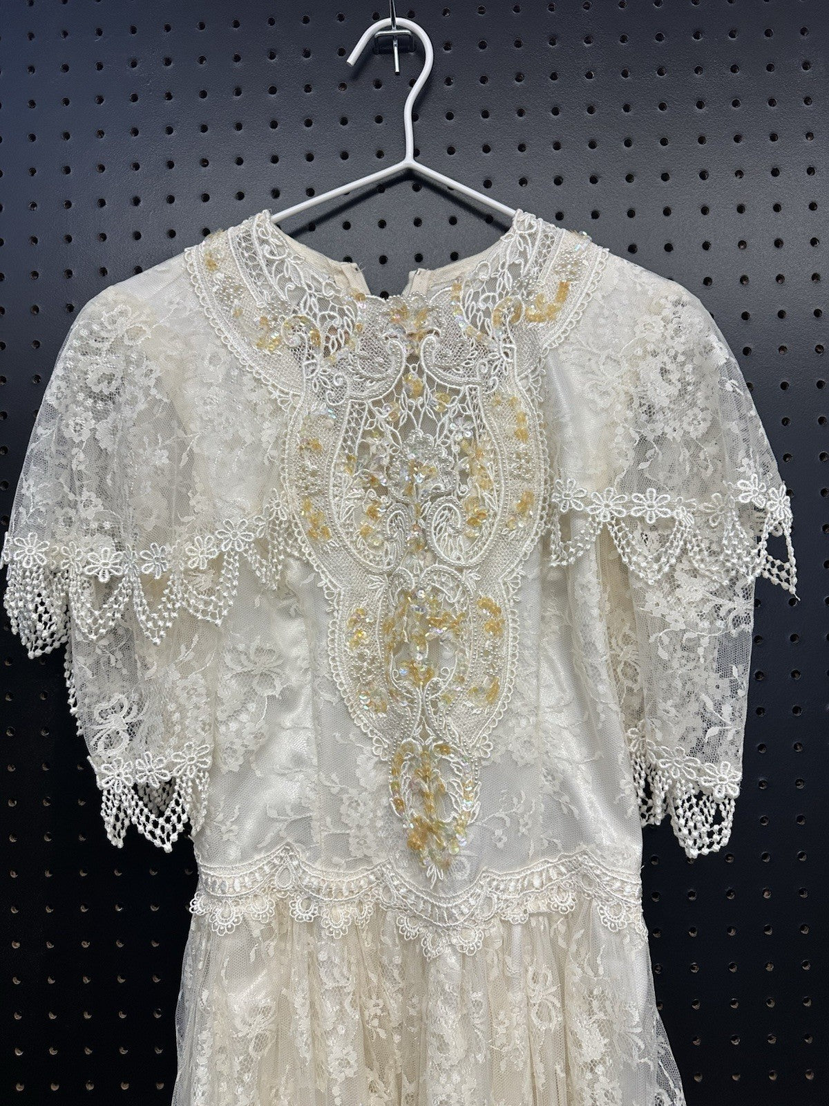Vintage Jessica McClintock Dress Bridal Lace Wedding Fairy Size Size 6