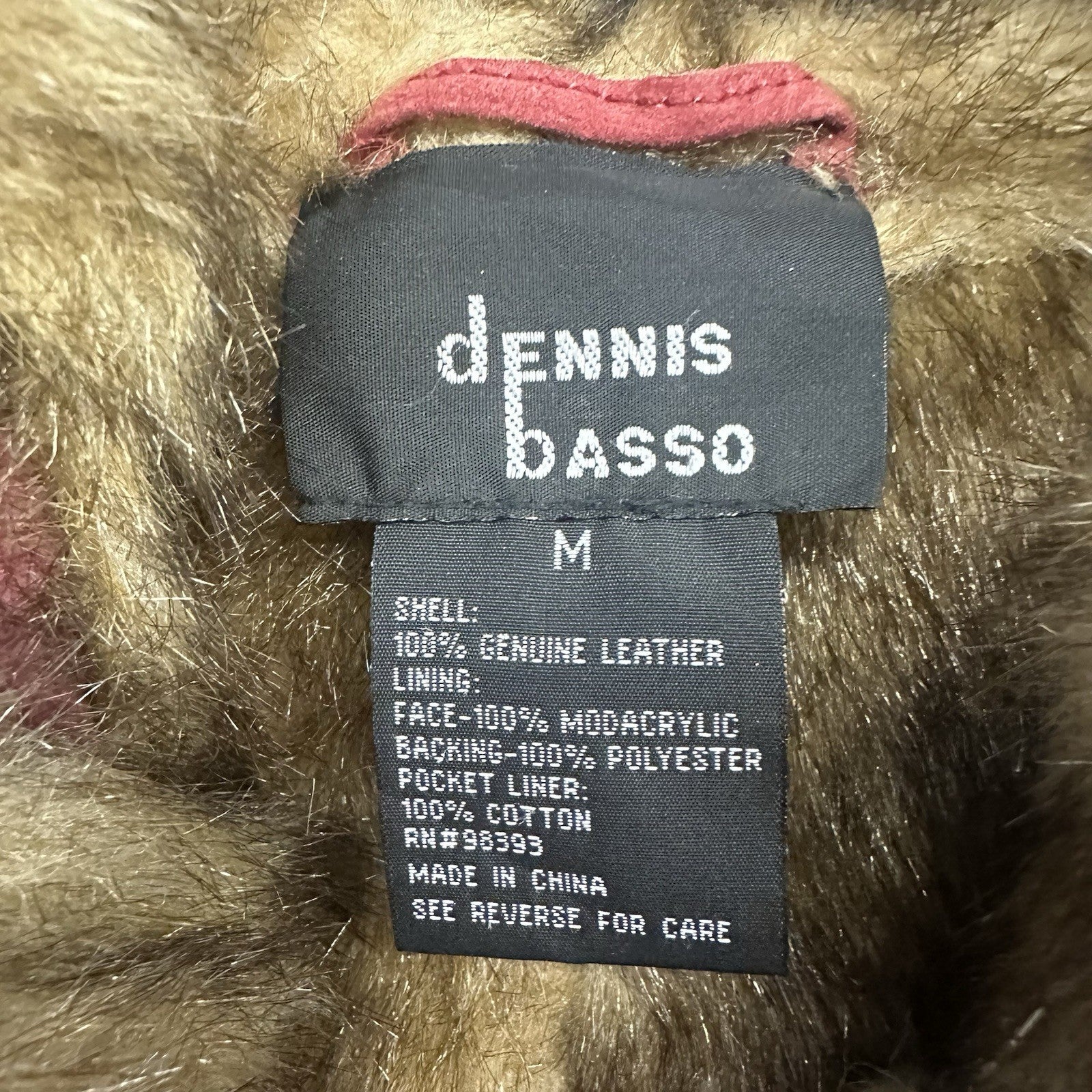 Vintage Dennis Basso Women's Burgundy Suede Leather Faux Fur Lined Coat Medium
