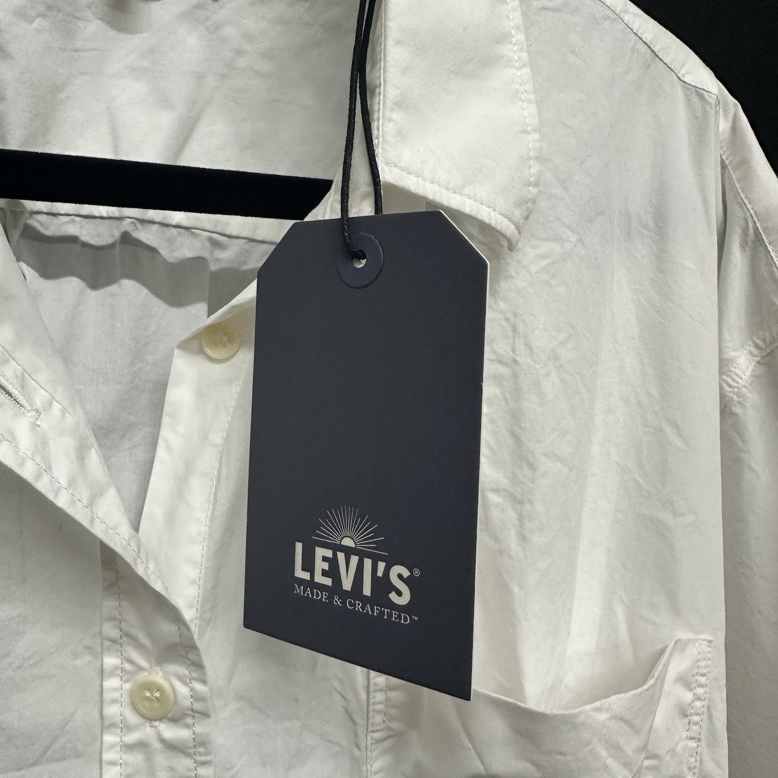 NWT Women's LEVI'S MADE & CRAFTED Dad Shirtdress Minidress Size M 100% Cotton