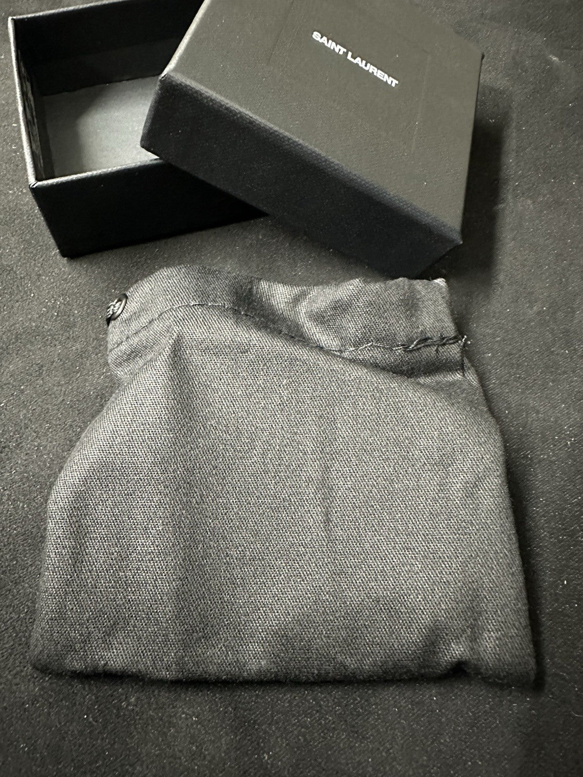 Saint Laurent Empty Gift Jewelry Box With Duster Bag 3inx3inx1.25in (8c)
