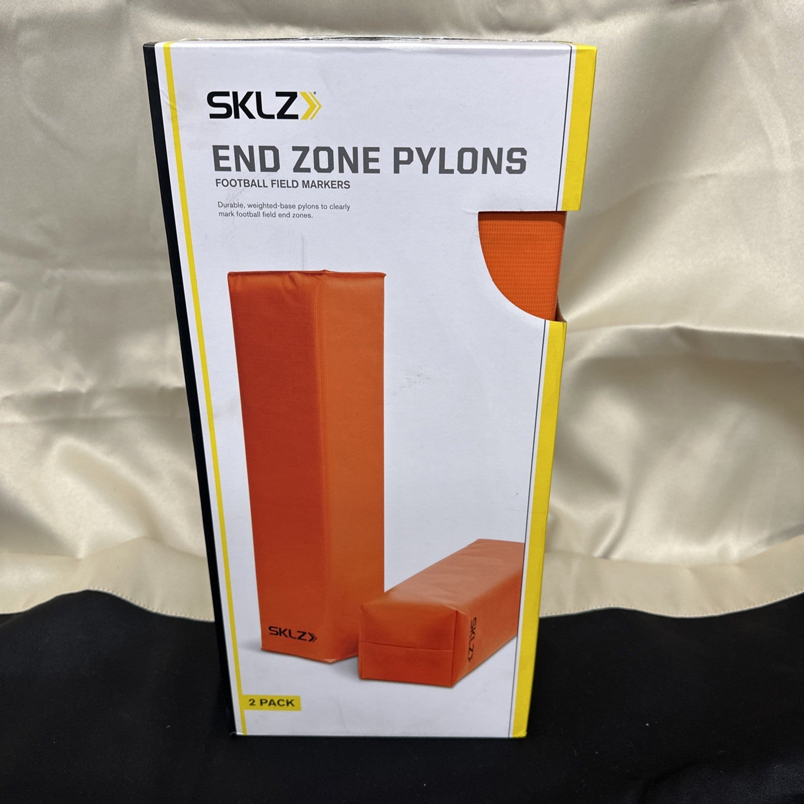 Football End Zone Pylons (1 Pair) | Orange, Durable Field Markers for Games 12B