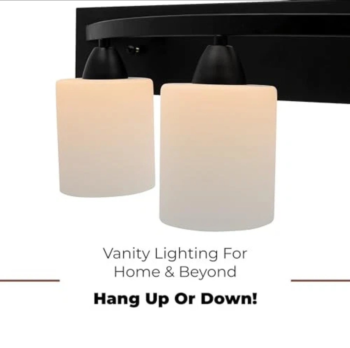 Bathroom Light Fixtures - Oil-Rubbed Matte Black Vanity Lights with Modern