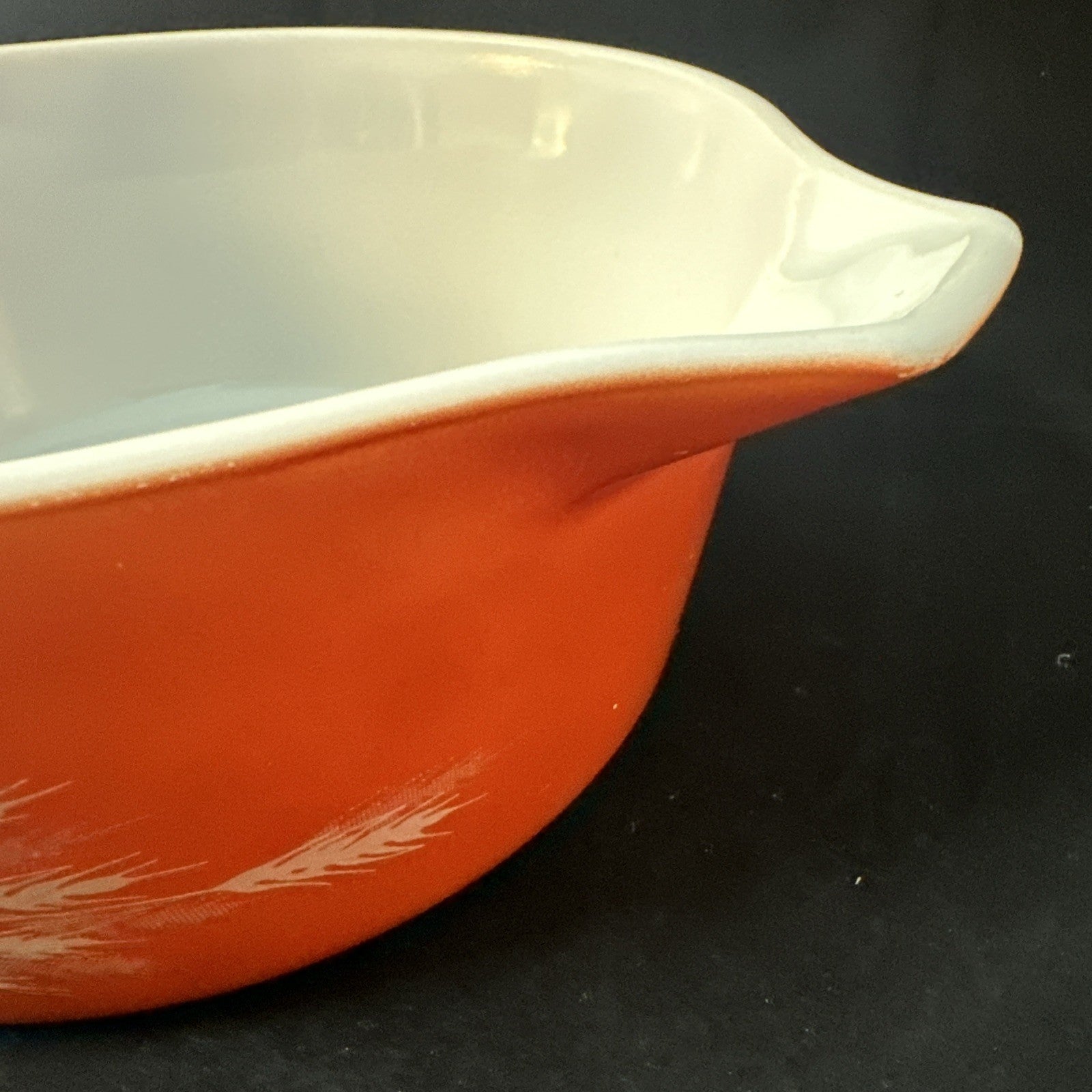 Vintage Pyrex # 474-B Autumn Harvest Wheat Stalk 1.5 Qt. Casserole No Lid (13c)