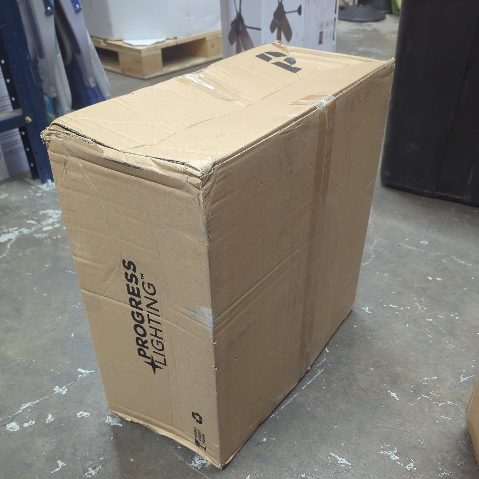 Progress Lighting Inspire 18" 3-Lt Brass Summer Linen Semi-Flush