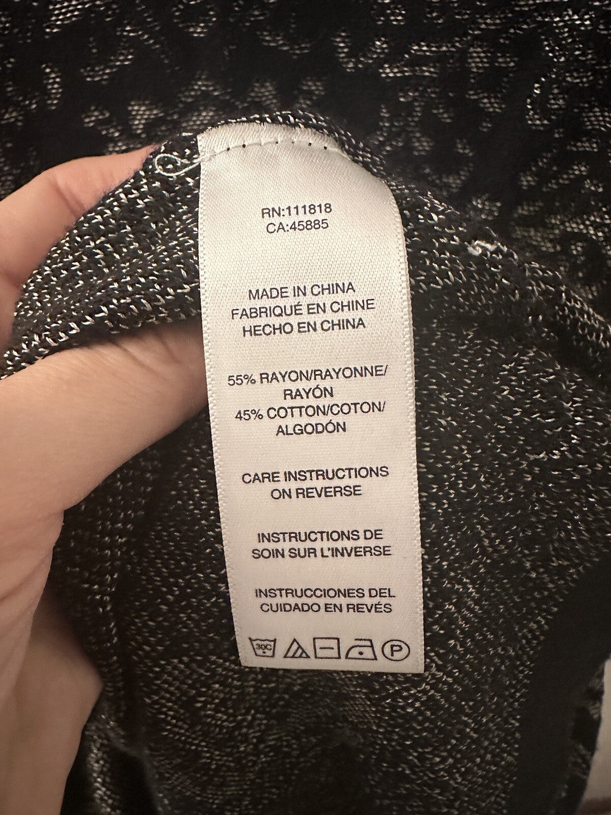 Michael Kors Woman’s Size Med Long Sleeve Black Gold Dress. 5.7