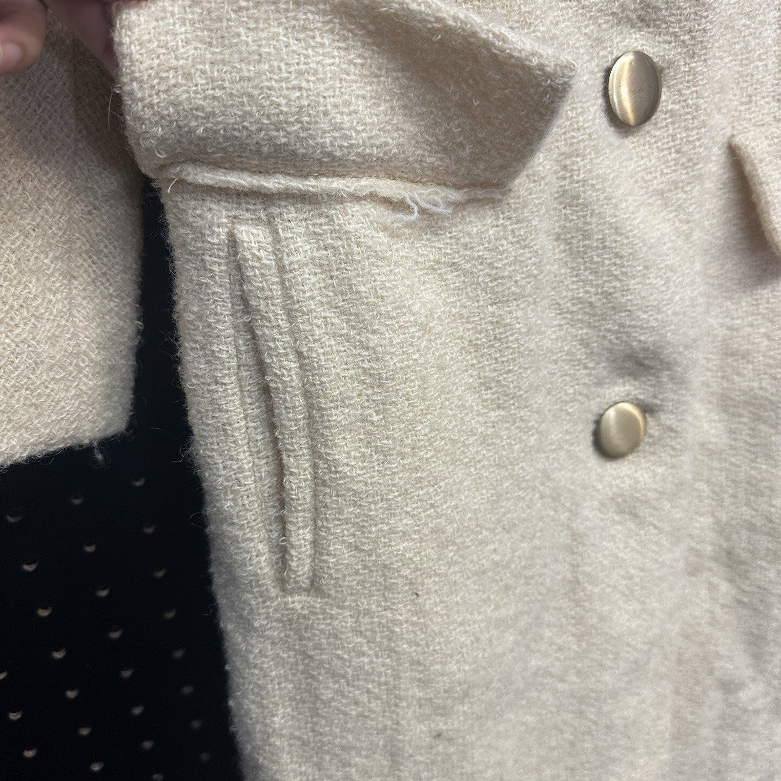 Women’s Vintage Charlotte Coat’s Peacoat 3/4 Sleeve Cream XS Union Label