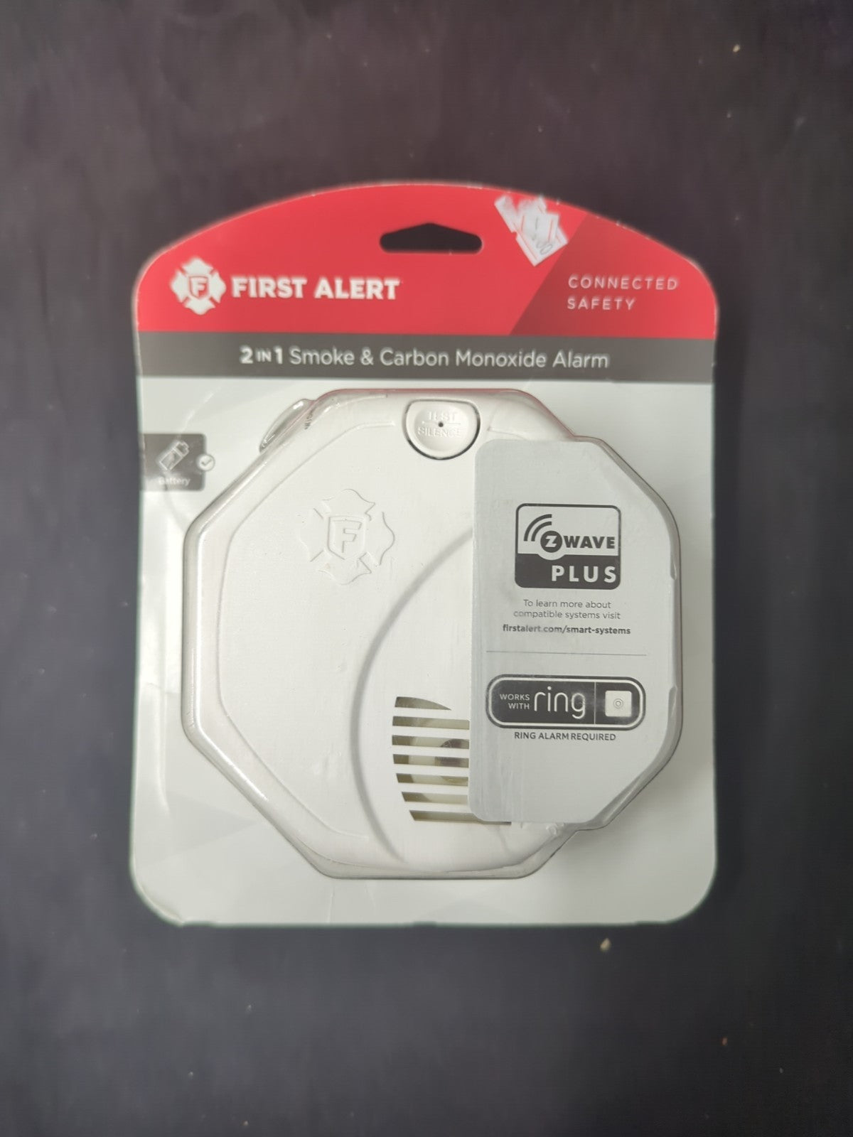 First Alert 2 IN 1 Smoke & Carbon Monoxide Alarm Z Wave Plus Works With Ring 3B