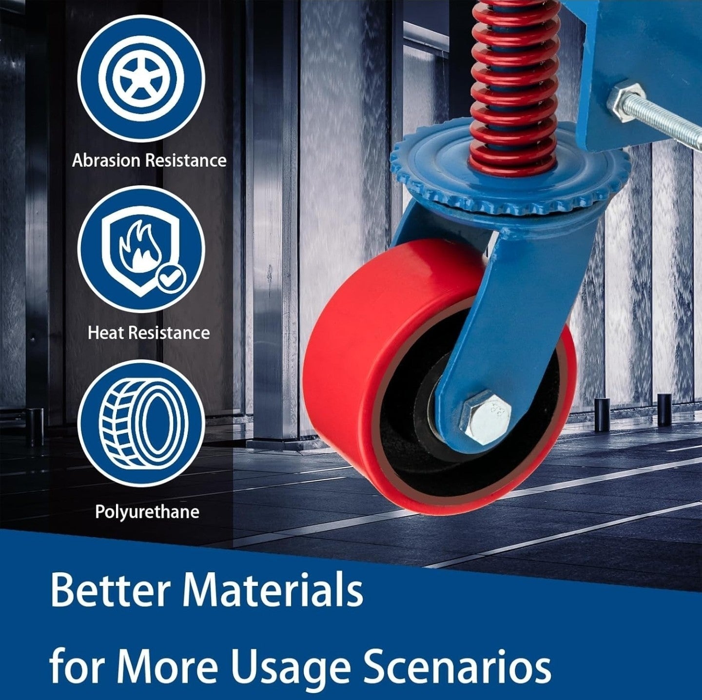 Heavy Duty Fence Gate Wheels 4 Inch for Metal Tube or Wood Gates 6D