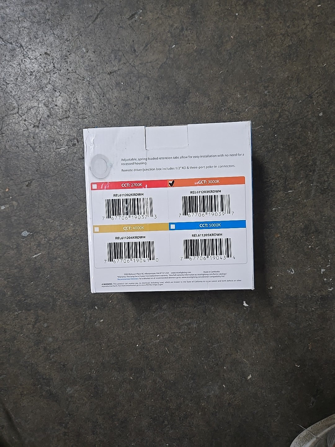 NICOR Lighting REL611203KRDWH REL6 LED Downlight, White 1B