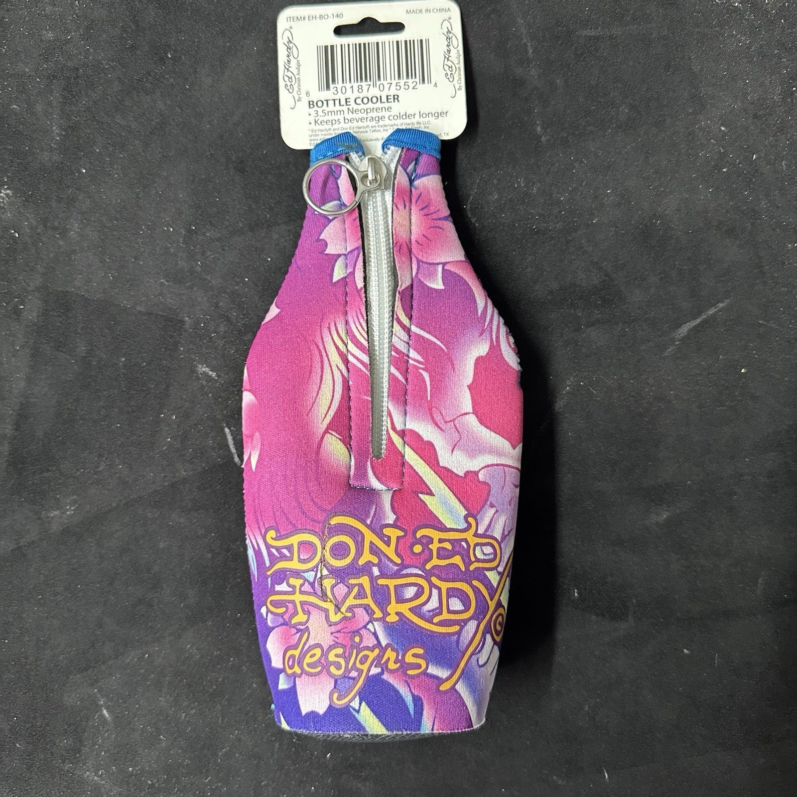 New Ed Hardy Colorful Reusable Bottle Insulator Sleeve by Christian Audigier 6b