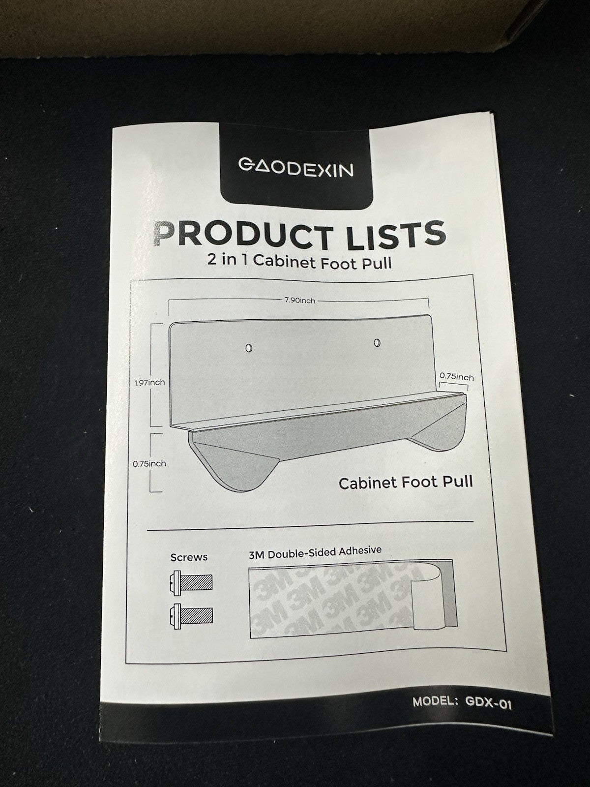 Gaodexin 2-in-1 Cabinet Foot Pulls 2-Pack (6b)