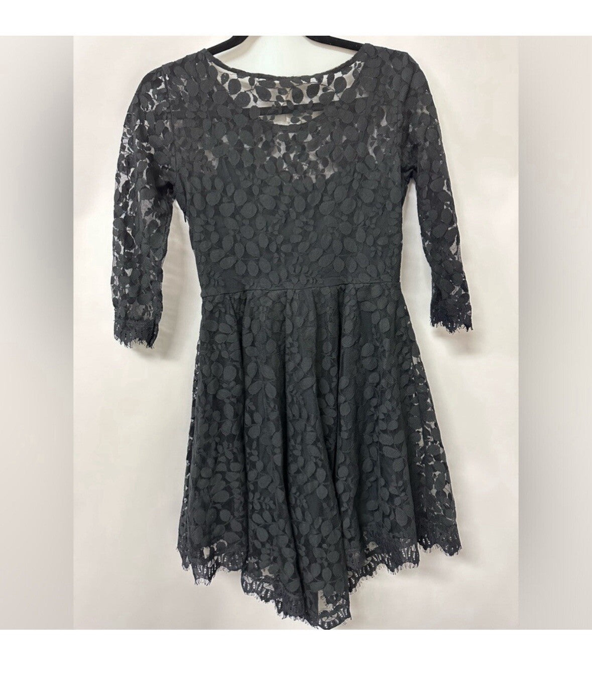 Free People Woman’s Black Lace Dress Size 2 7.4