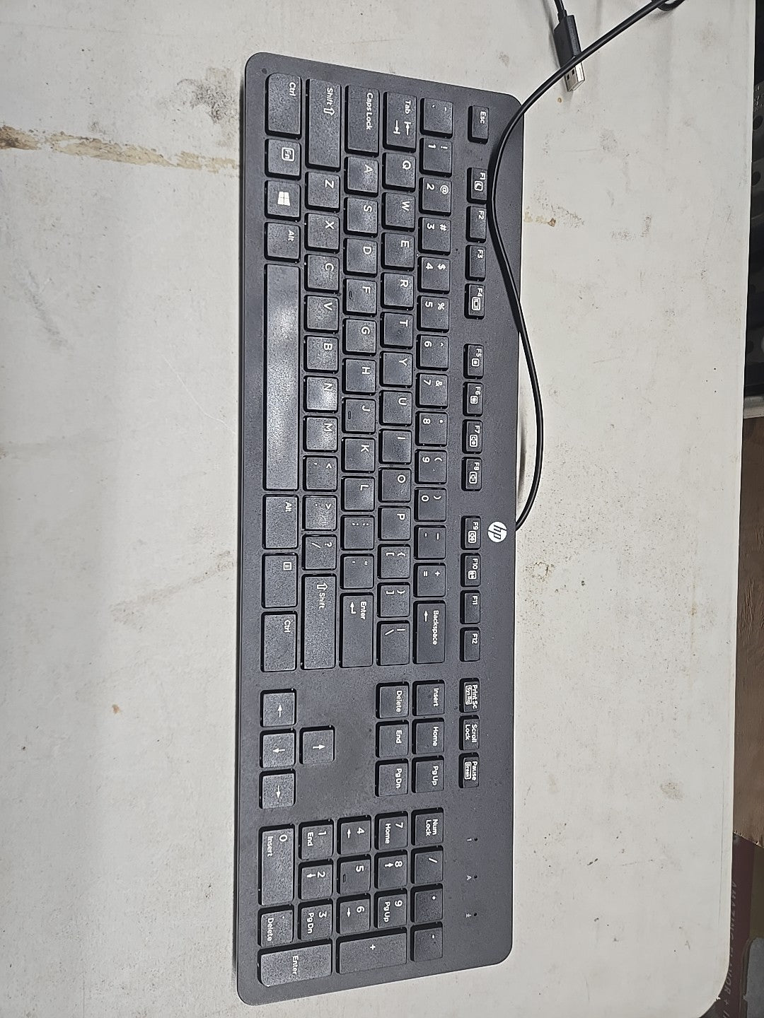 HP | Model PHOU | USB Slim Keyboard | Black | 6B