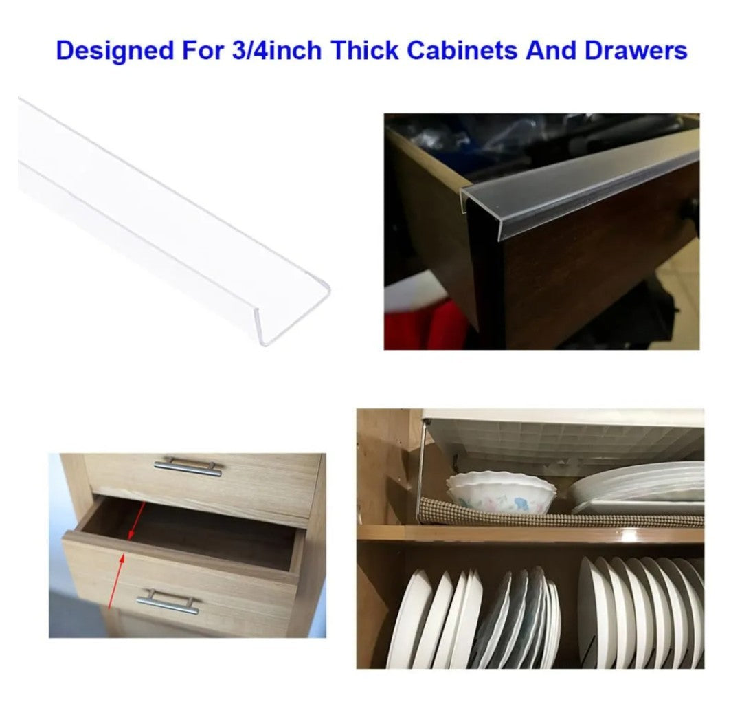 16 pcs Plastic Edge Guard 16.5” Plastic Slip On Cabinet Door Protector 19A