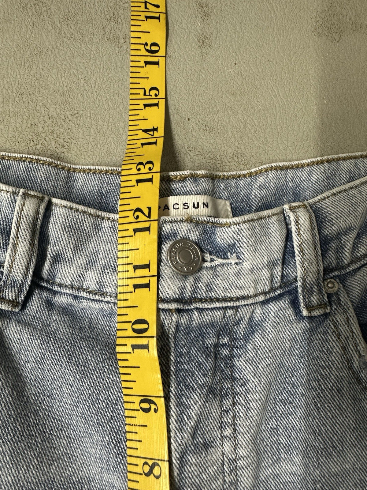 PACSUN Wide Baggy Jean US 29 Raw Hem Button Fly (0043)