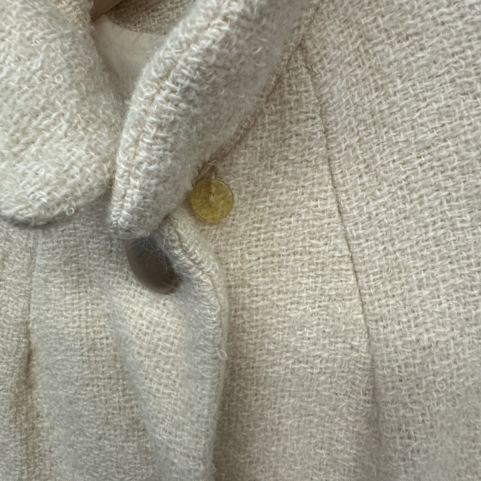 Women’s Vintage Charlotte Coat’s Peacoat 3/4 Sleeve Cream XS Union Label