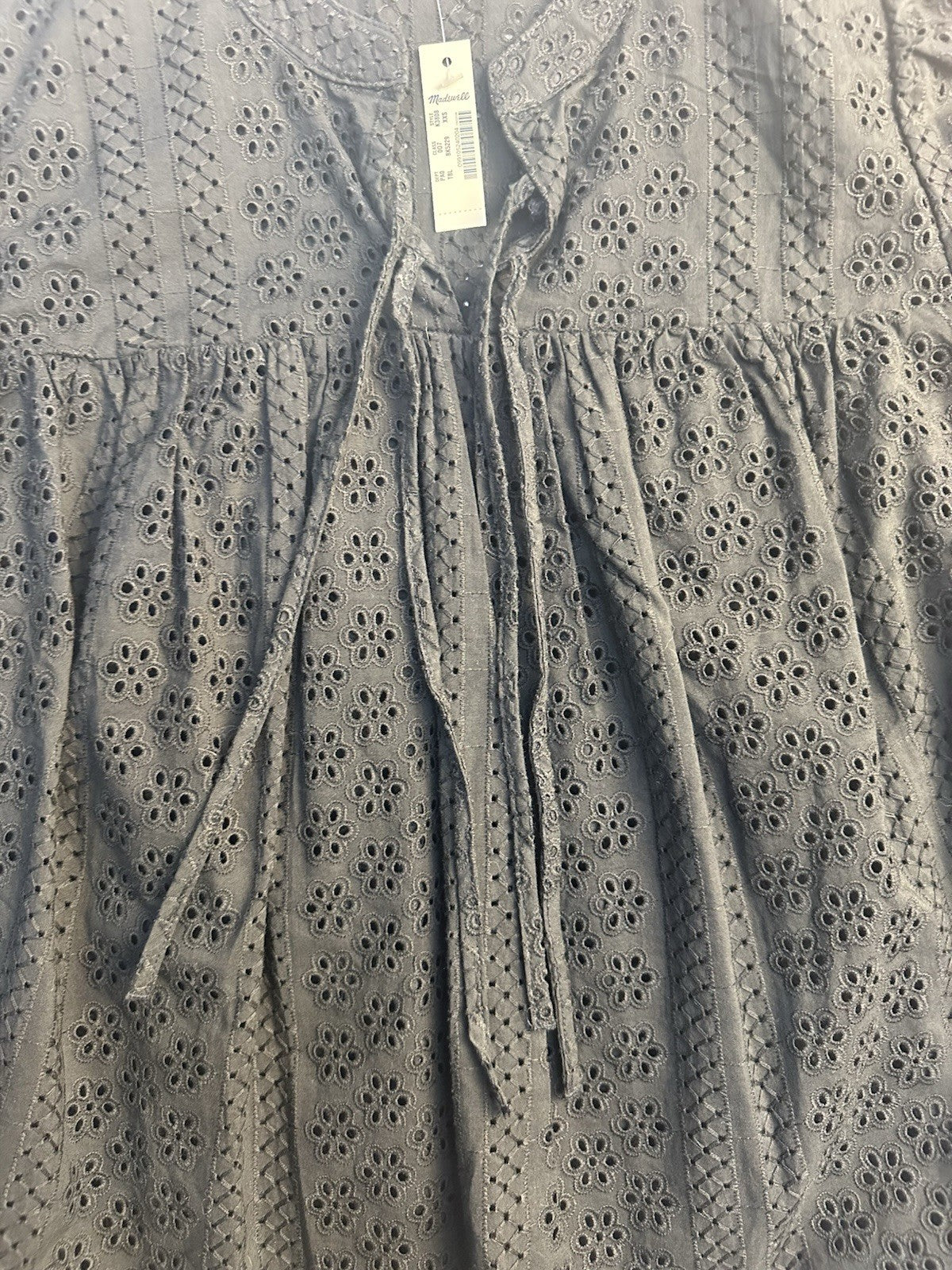 Women’s Madewell Black Eyelet NWT XXS Top 1.2