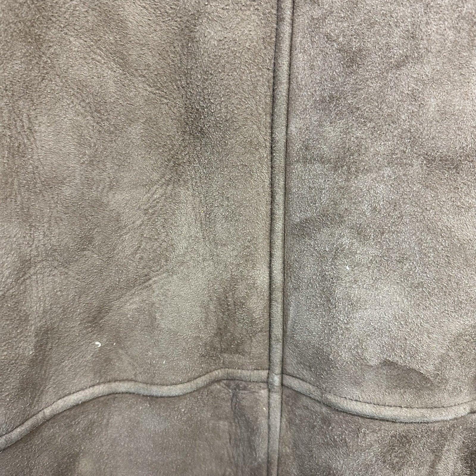 Women’s Lizsport 100% Genuine Shearling Suede Small Brown Coat Toggle Closure