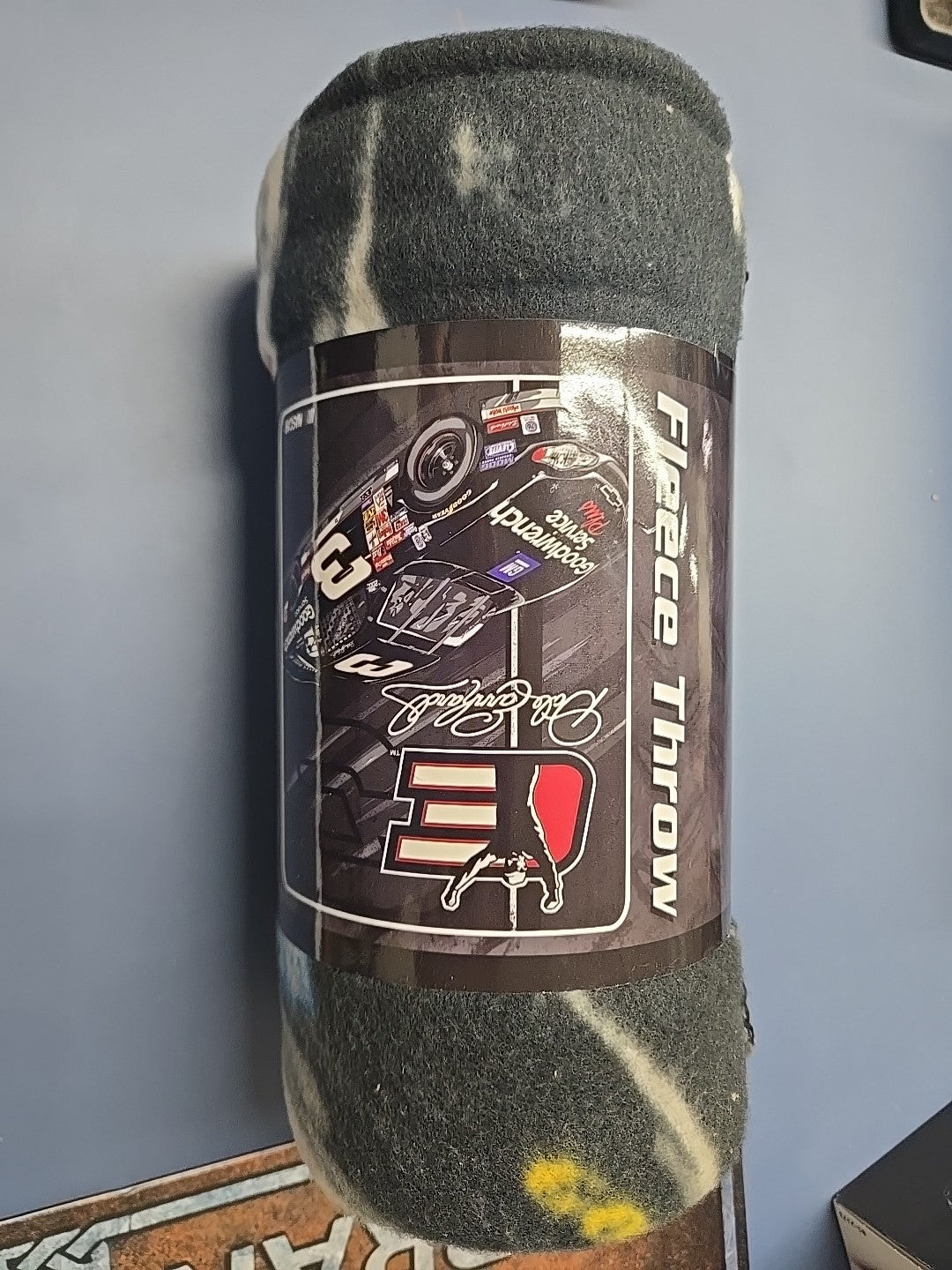 Vintage NASCAR Dale Earnhardt Sr #3 "Tribal" Fleece Throw Blanket, 50" x 60" 2B