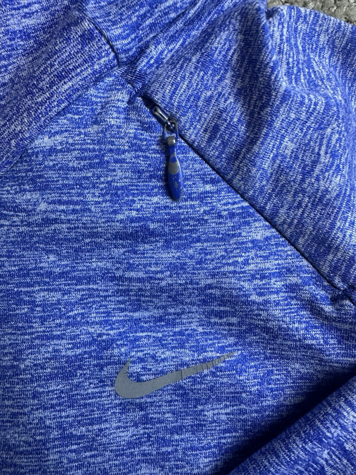 Nike Dri-Fit Running Blue Ski Mask Long Sleeve Thin Hooded Shirt Women’s Medium