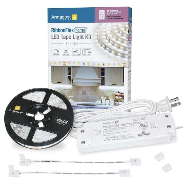 Armacost Lighting RibbonFlex (5M) Home Dimmable LED Tape Light Kit 4000K 7D