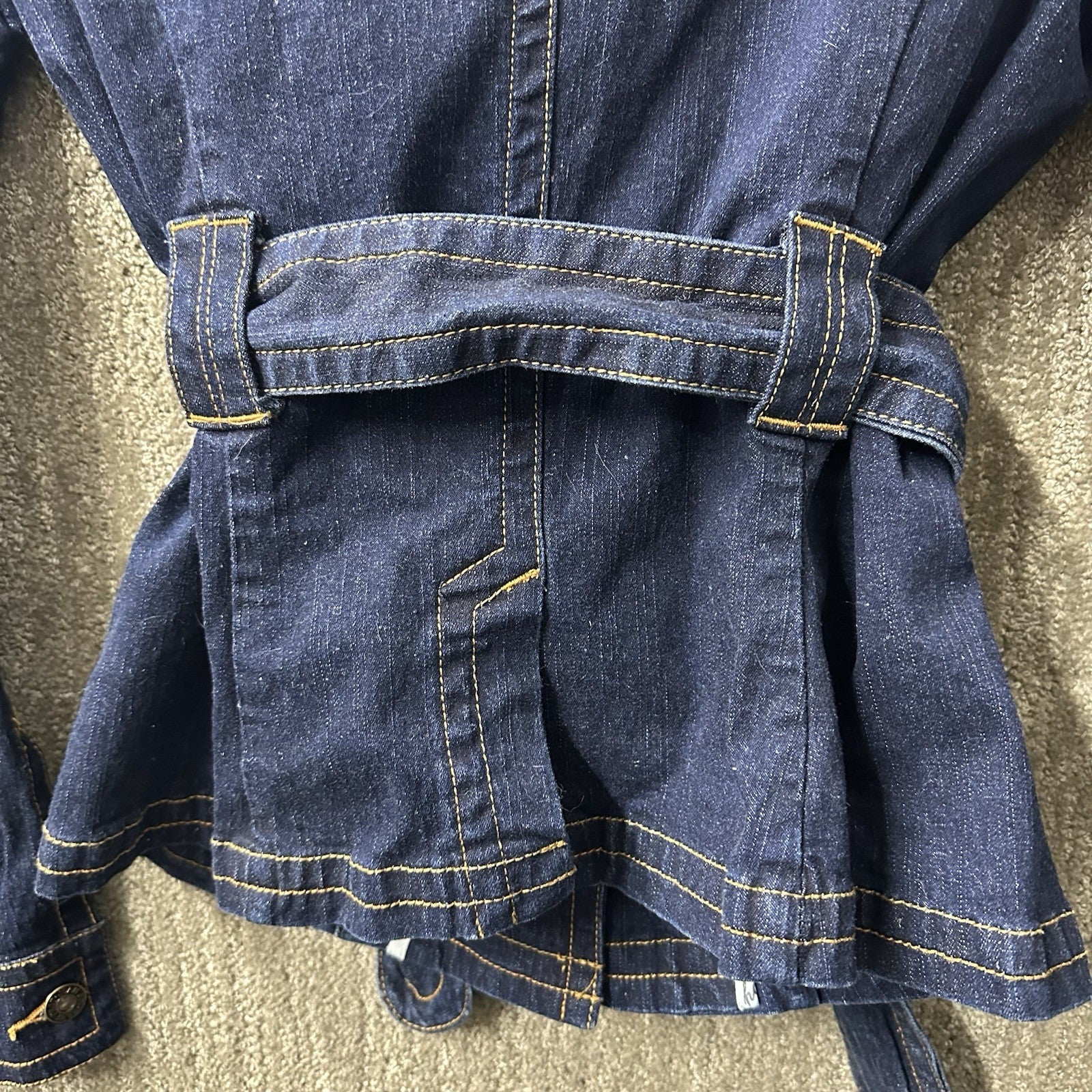 NWT Vintage Baby Phat Stretch Blue Jean Jacket Y2K Size Medium 0092