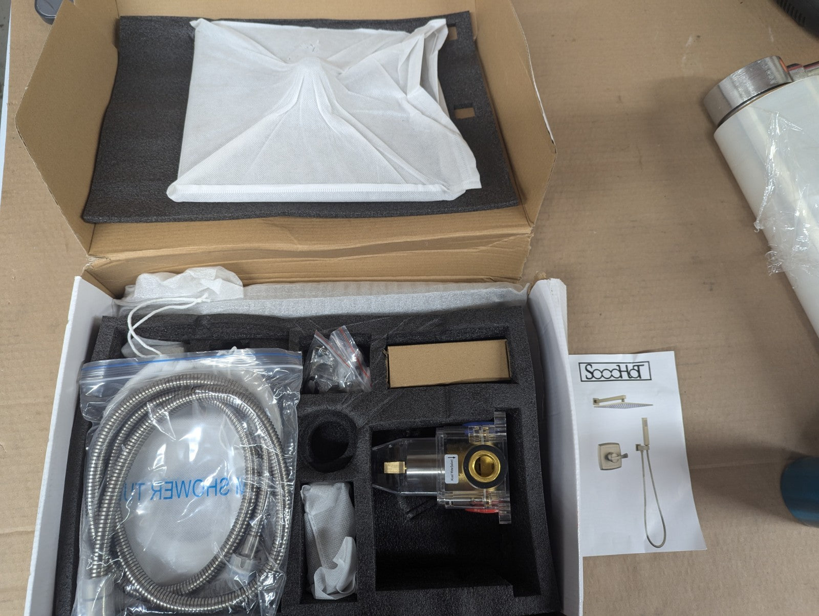 SOOHOT Shower System, Faucet Set with Dual Functions, Bathroom Luxury Brass