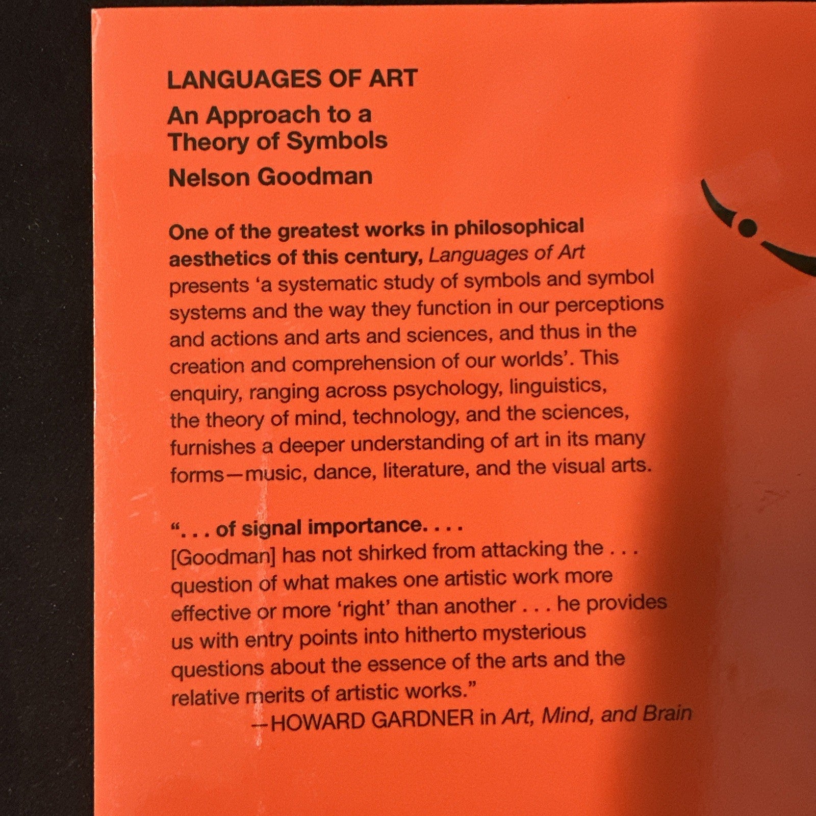 LANGUAGES OF ART By Nelson Goodman Excellent Condition 10c