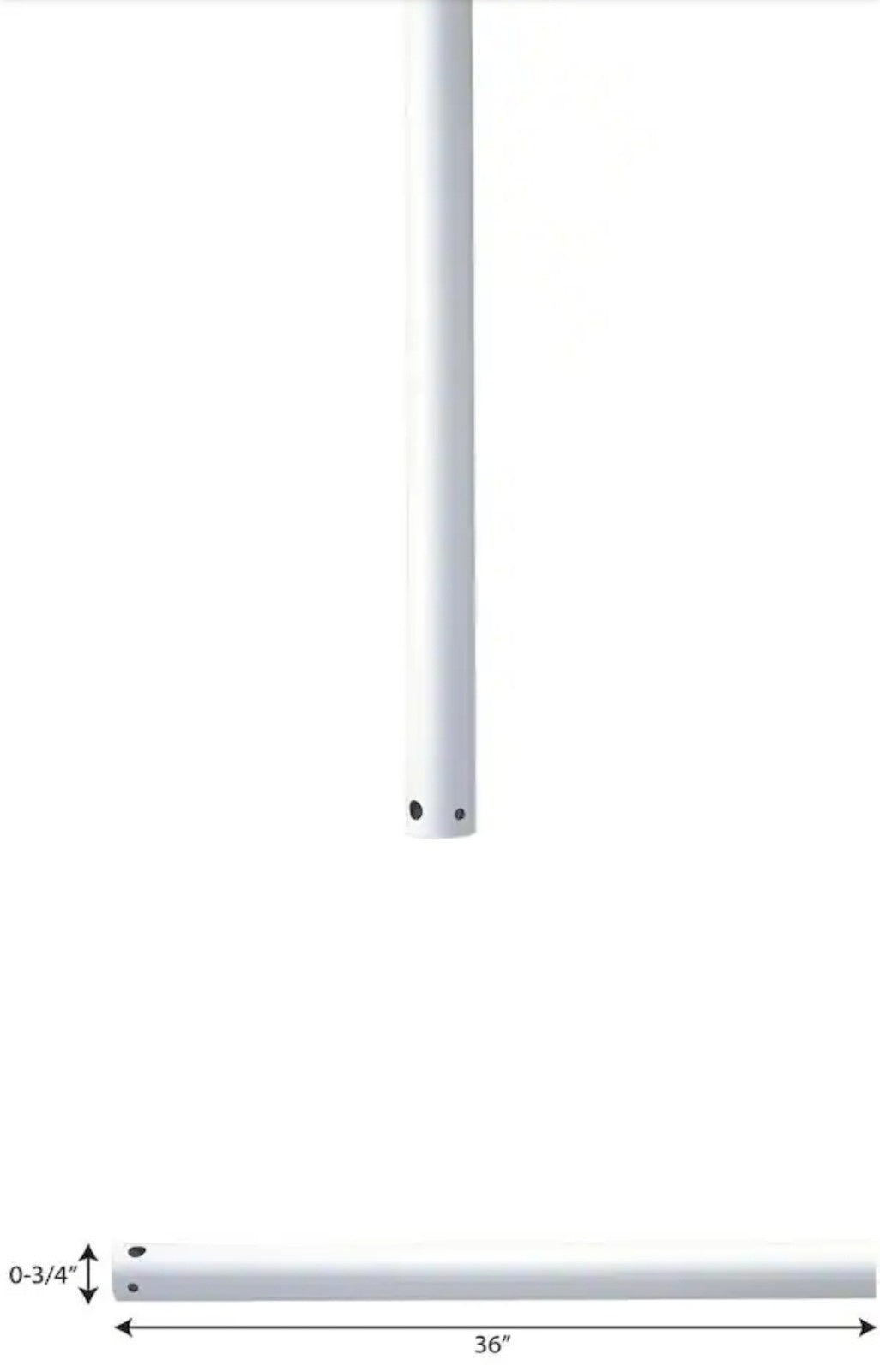 Progress LightingAirPro 36 in. White Ceiling Fan Downrod 3C